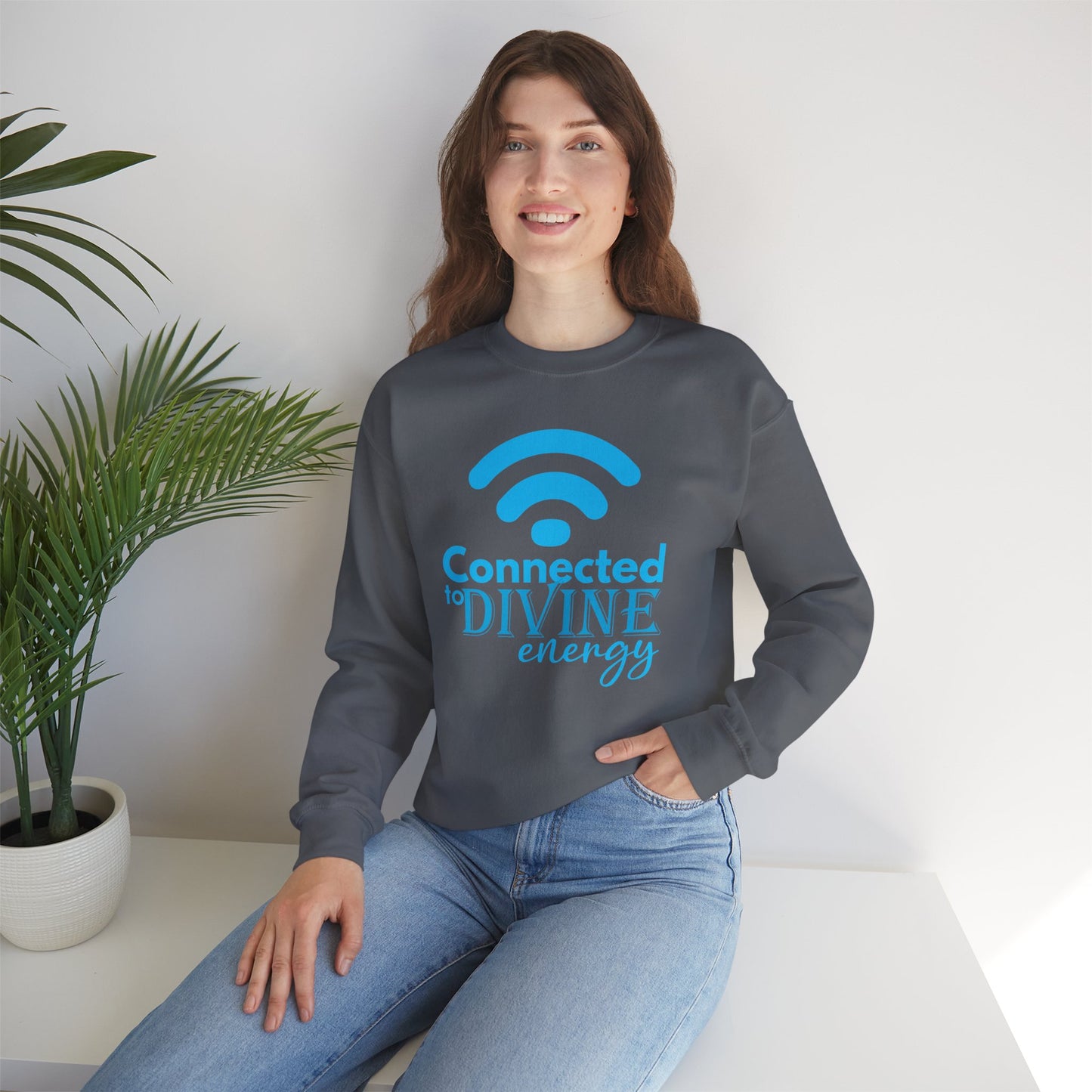 📶Divine Signal - Stay Spiritually Connected Crewneck Sweatshirt