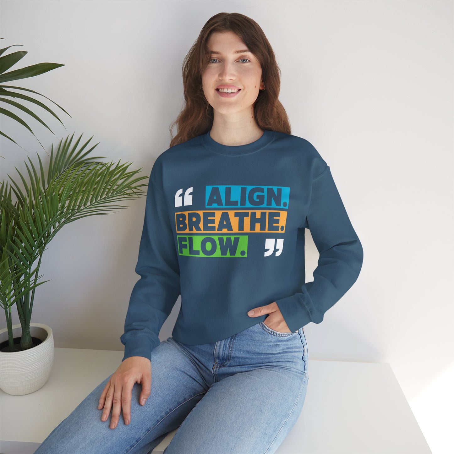 🌙“Align. Breathe. Flow.” - A Crewneck Sweatshirt for Mindful Moments
