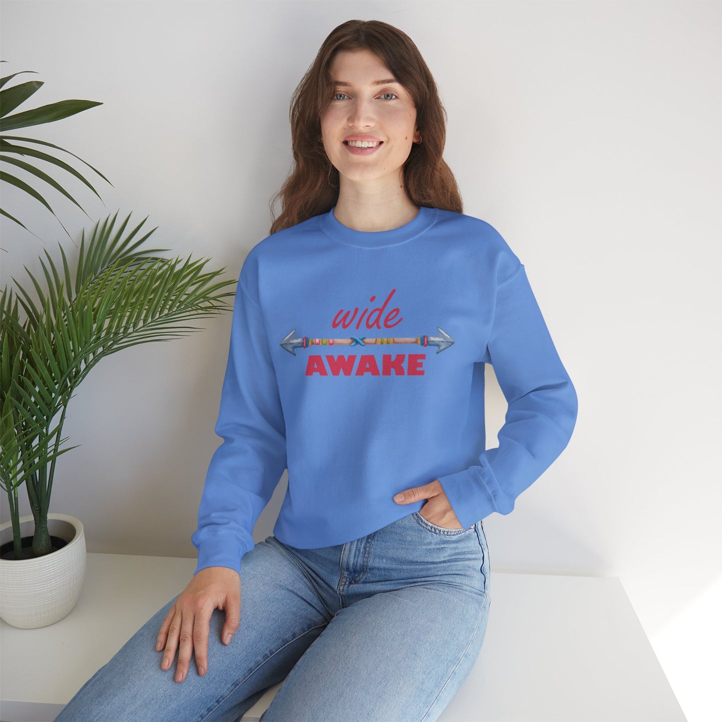 👁️🗨️Wide Awake - Aligned, Aware, Alive - Crewneck Sweatshirt