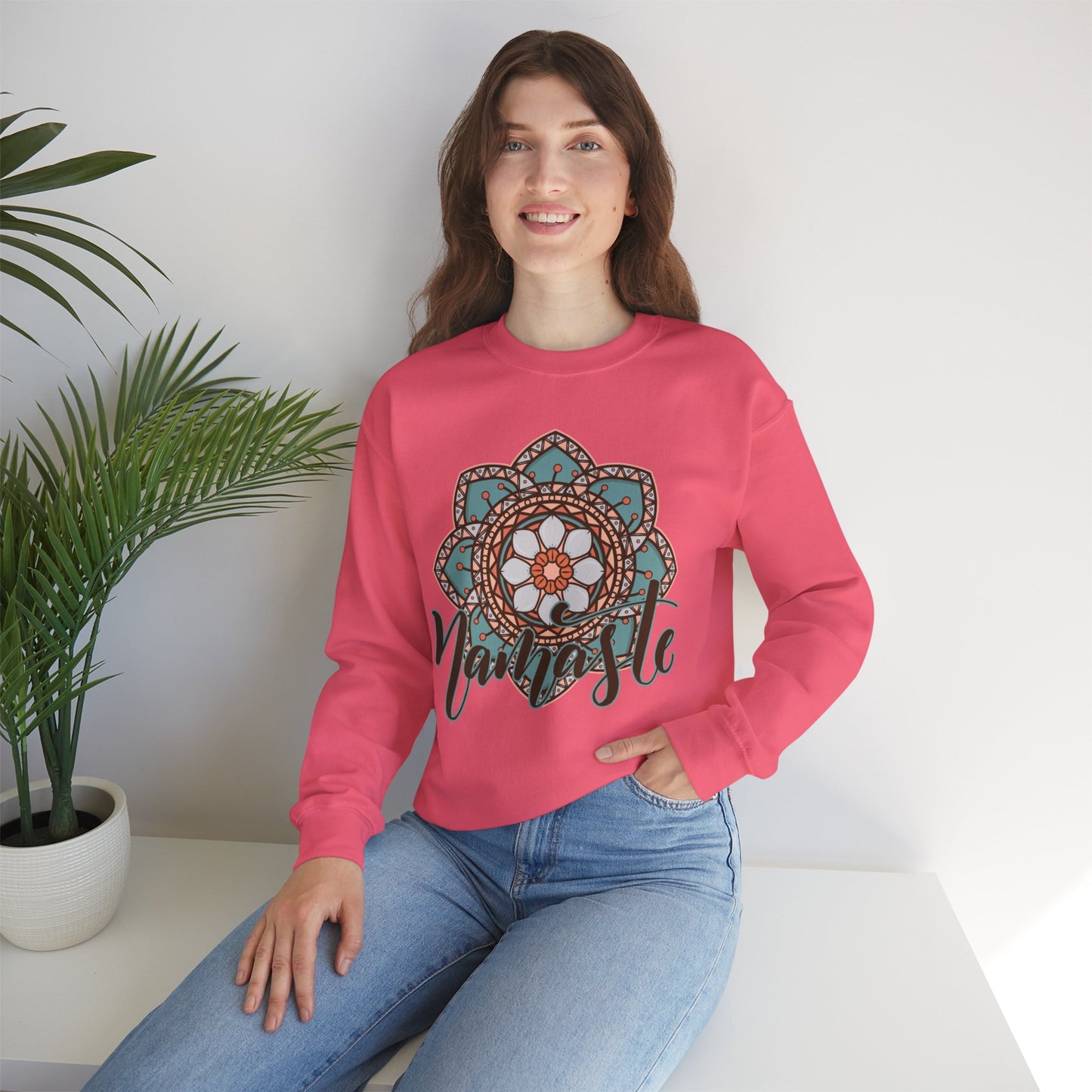 Namaste in Bloom🌸 - Mandala Crewneck Sweatshirt