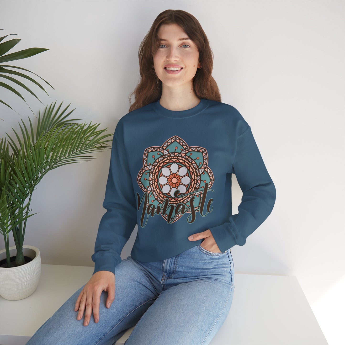 Namaste in Bloom🌸 - Mandala Crewneck Sweatshirt