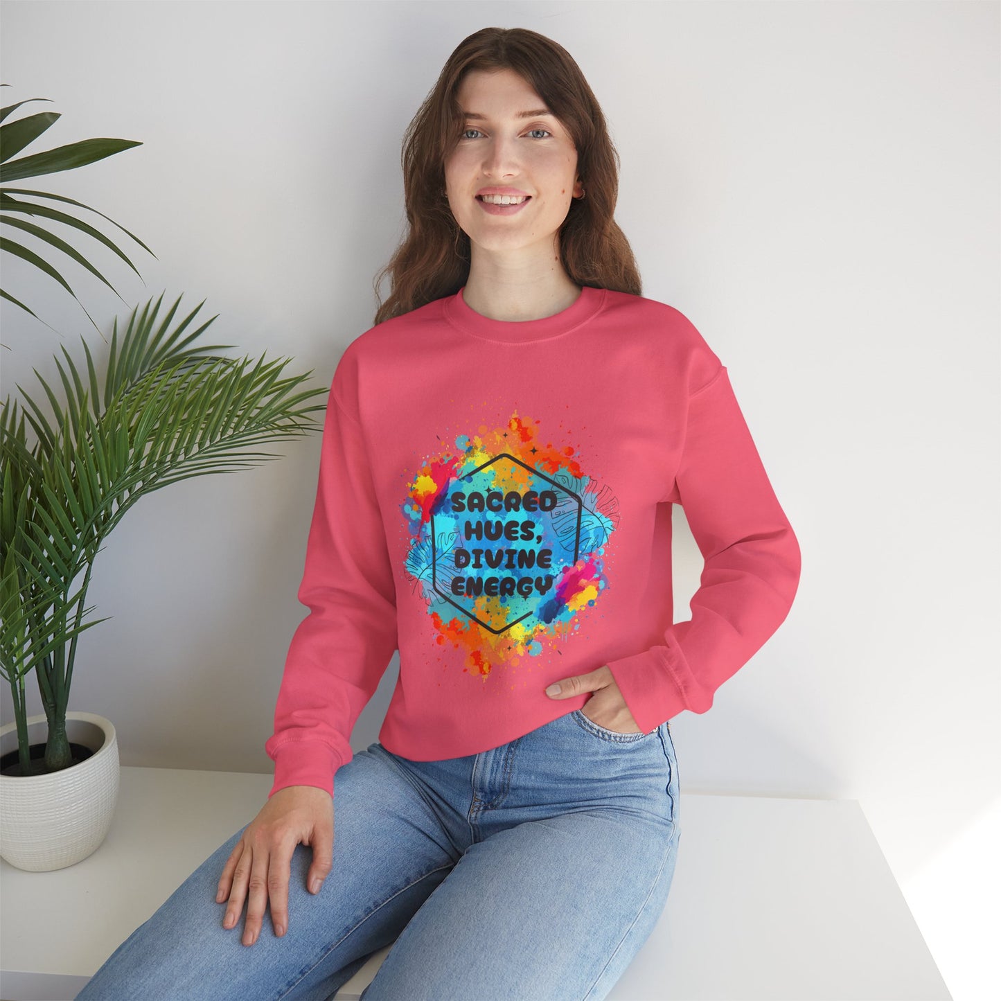 🎨Sacred Hues - Divine Energy Crewneck Sweatshirt