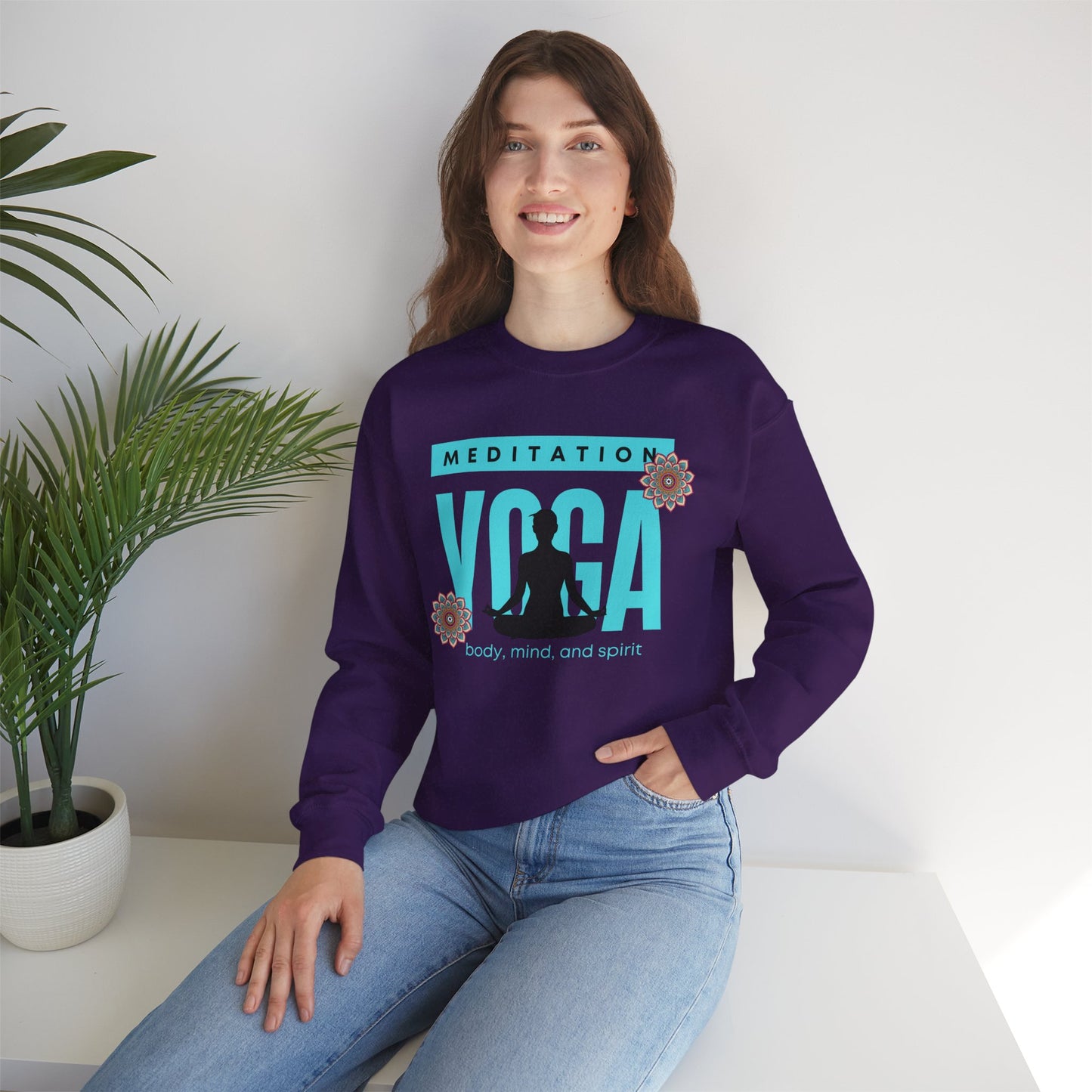 🕉️Meditation • Yoga • Body, Mind & Spirit Crewneck Sweatshirt