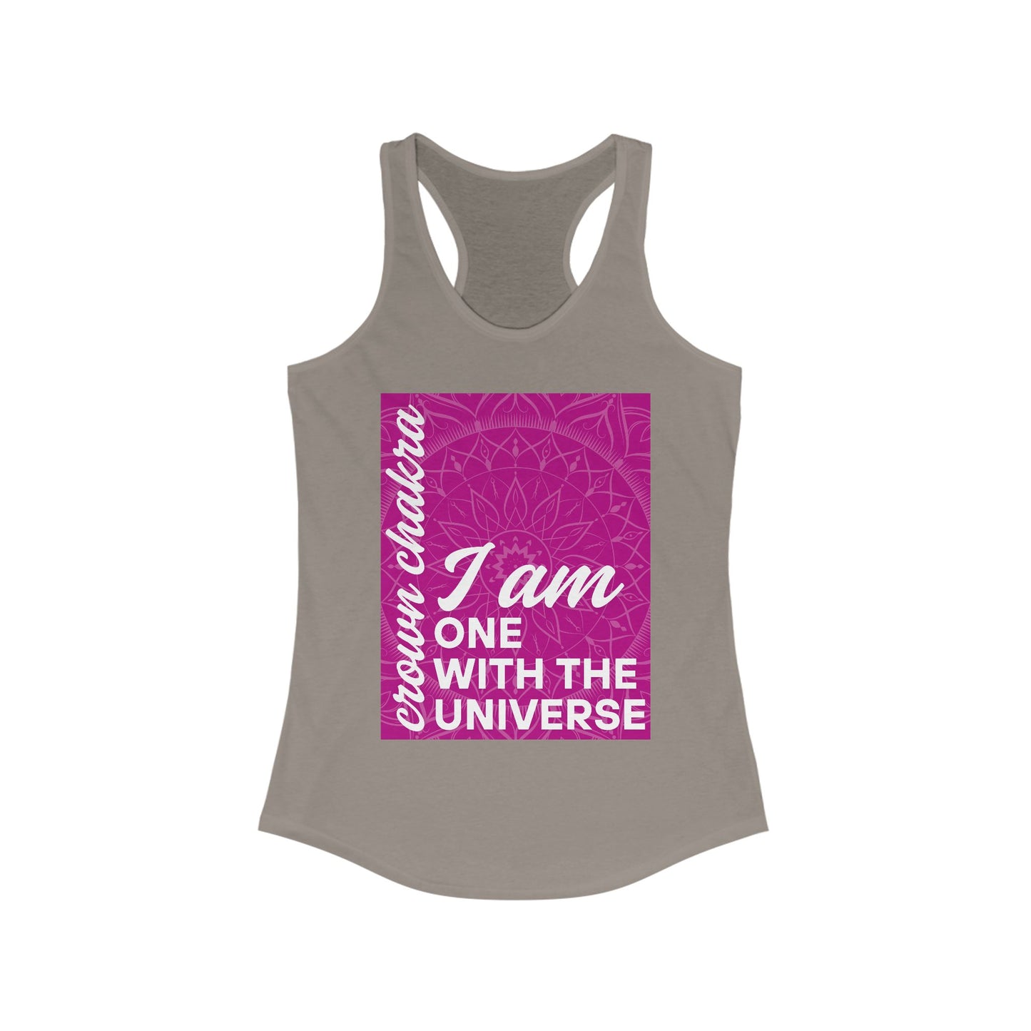 Universal Connection - Sahasrara/Crown Chakra Affirmation Racerback Tank