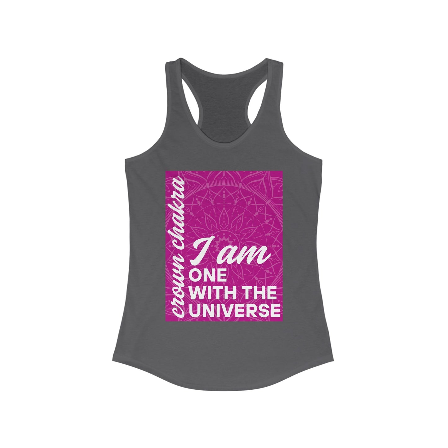 Universal Connection - Sahasrara/Crown Chakra Affirmation Racerback Tank