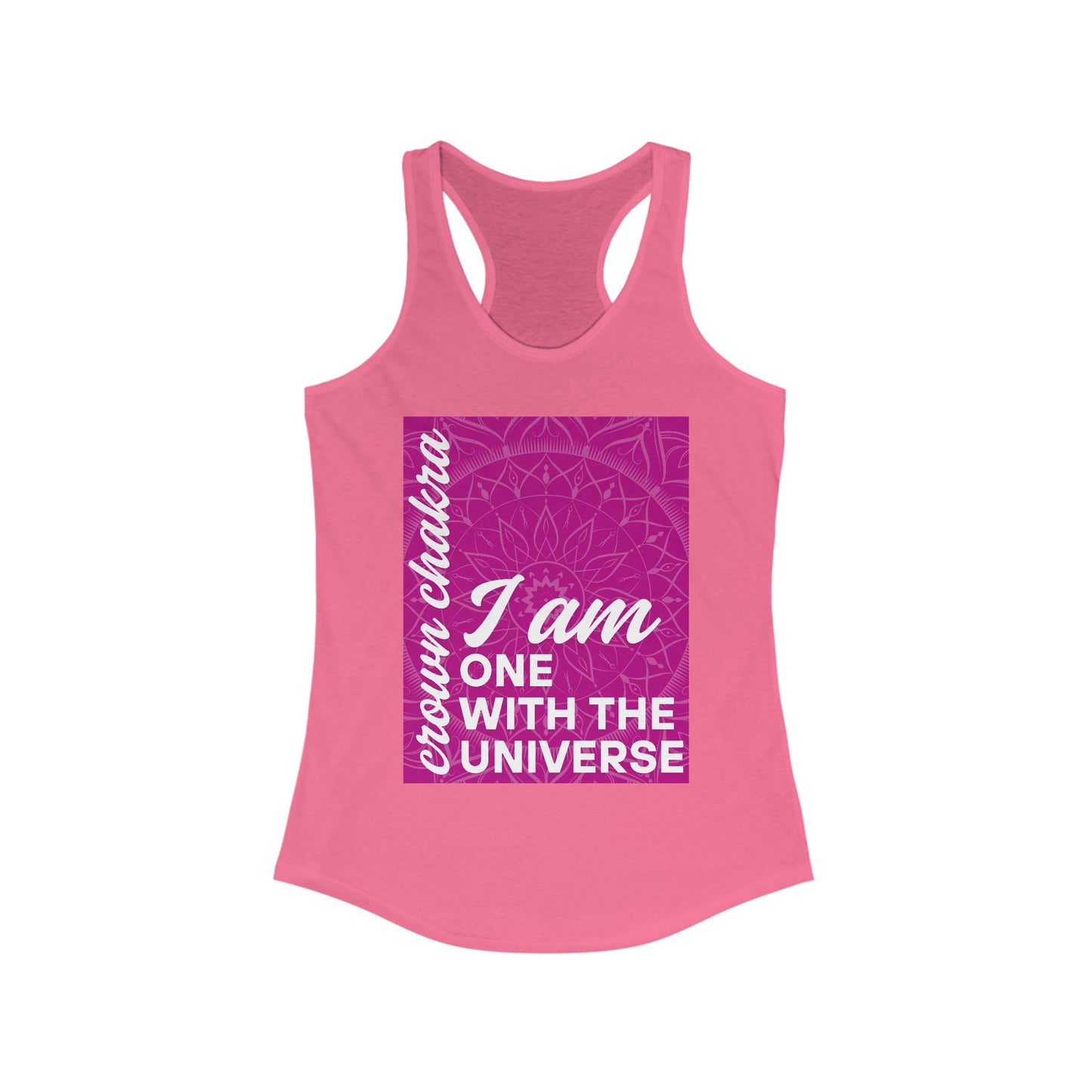 Universal Connection - Sahasrara/Crown Chakra Affirmation Racerback Tank