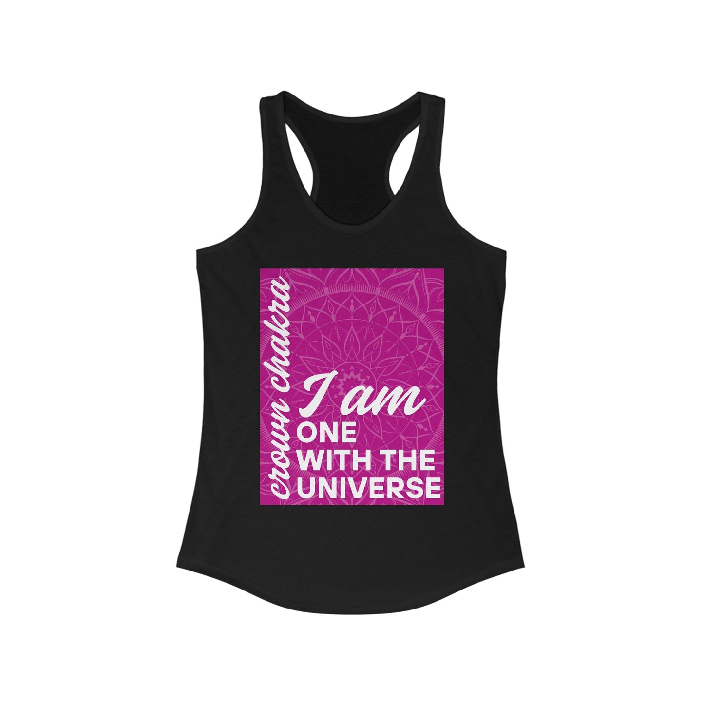 Universal Connection - Sahasrara/Crown Chakra Affirmation Racerback Tank