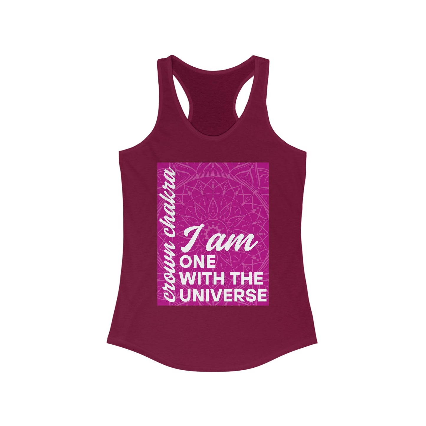 Universal Connection - Sahasrara/Crown Chakra Affirmation Racerback Tank