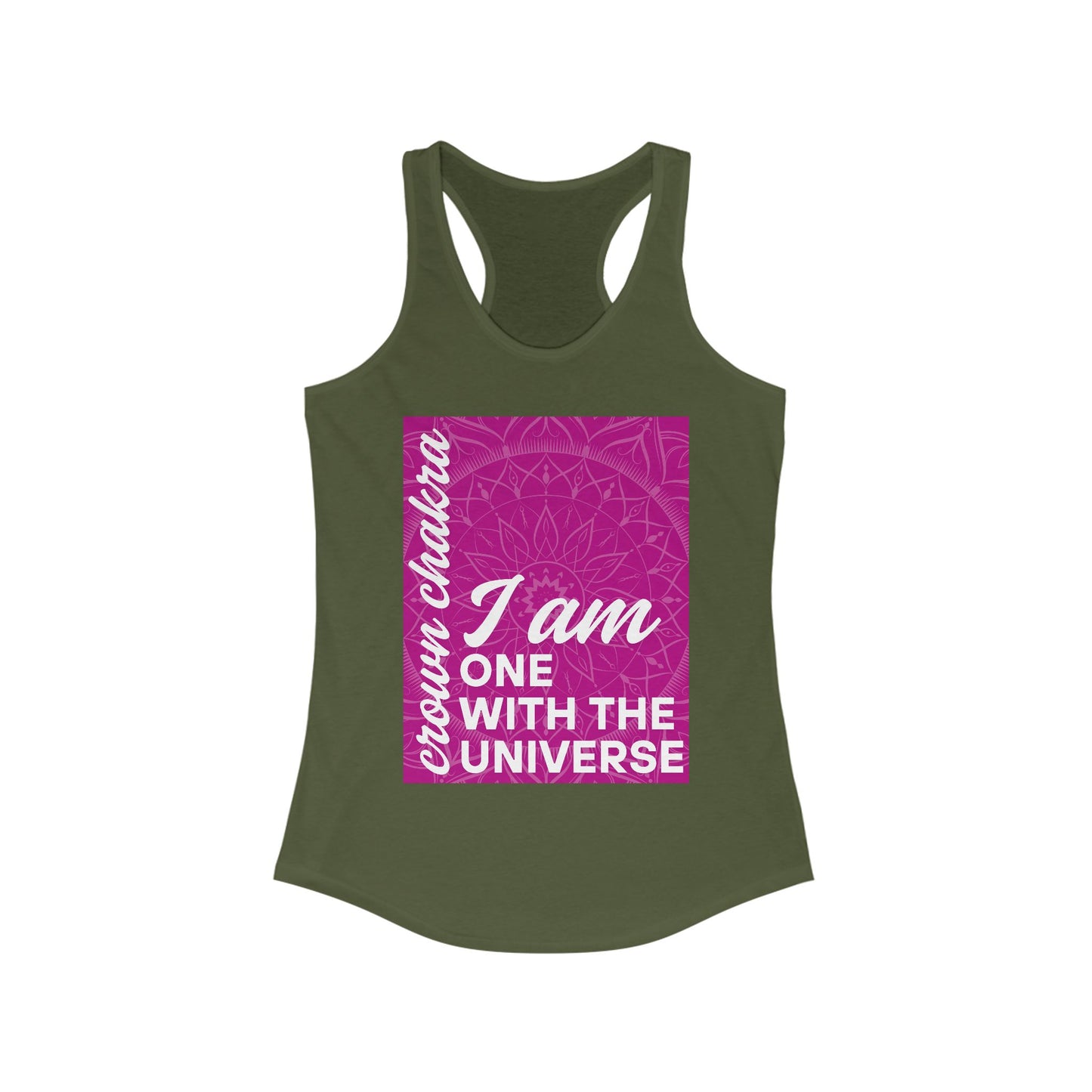 Universal Connection - Sahasrara/Crown Chakra Affirmation Racerback Tank