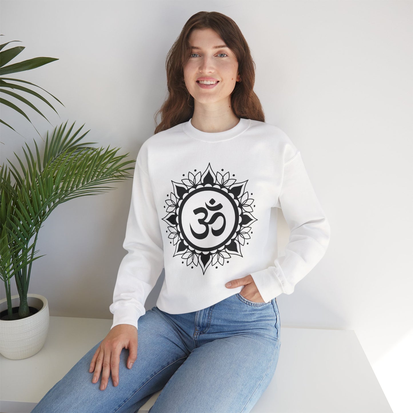 🕉️Sacred Calm - Mandala & Om Crewneck Sweatshirt for Inner Peace