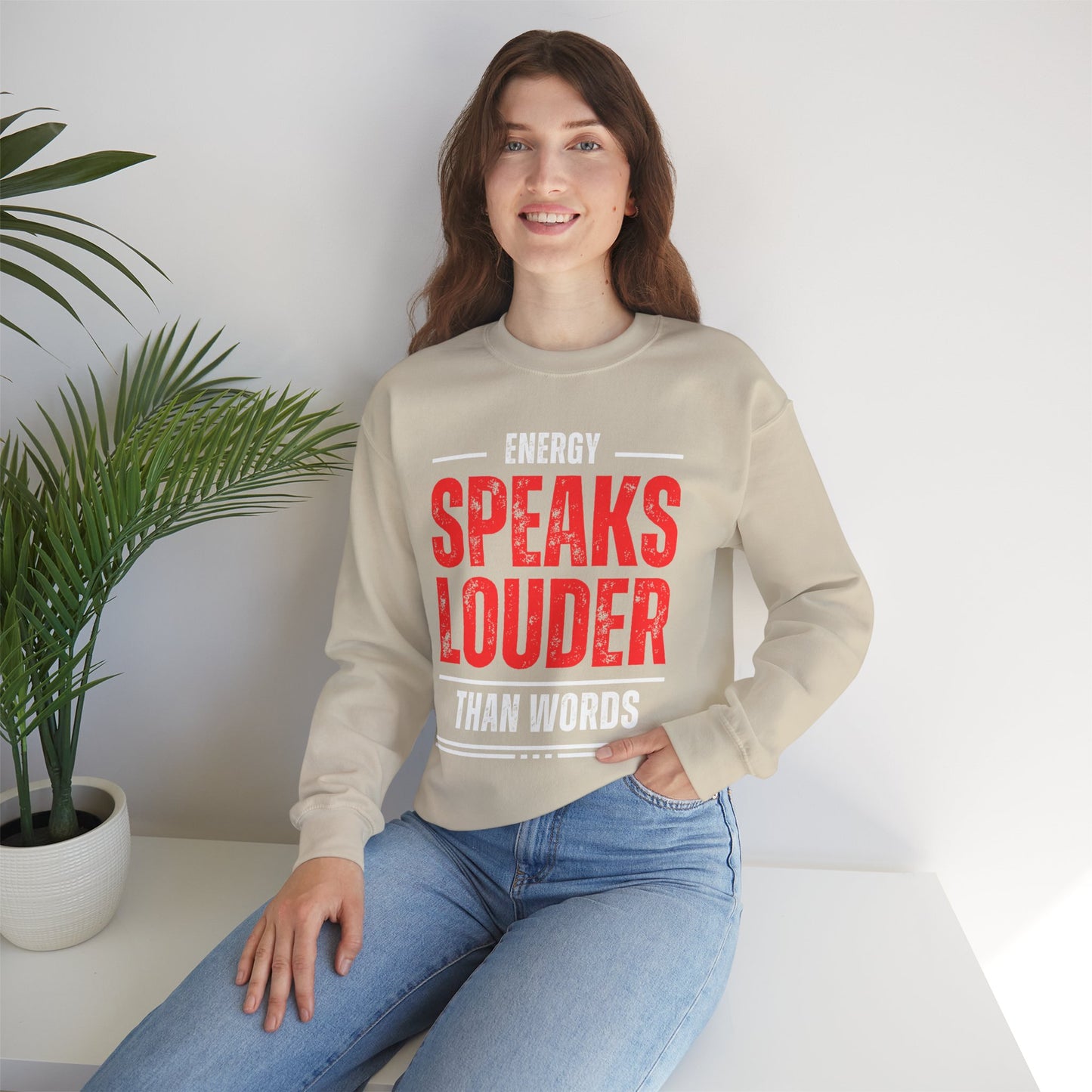 🔮Energy Speaks Louder - Vibrational Wisdom Crewneck Sweatshirt