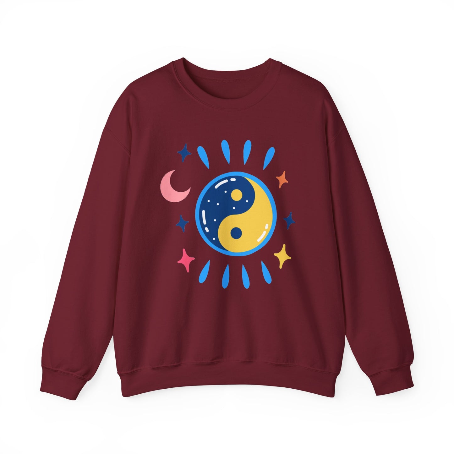 🌗Lunar Balance - Cosmic Flow Crewneck Sweatshirt