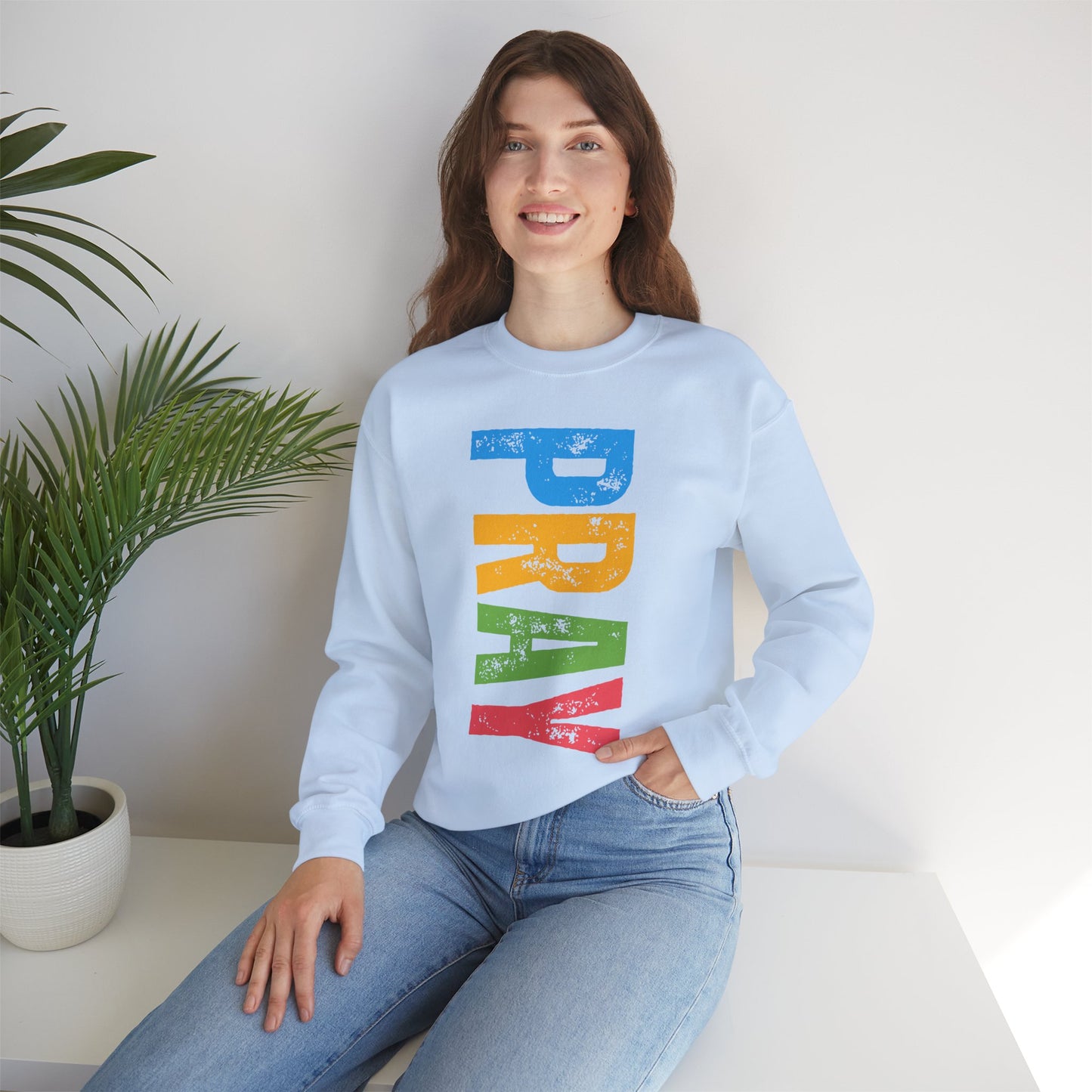 🌈Bold in Faith - PRAY Crewneck Sweatshirt