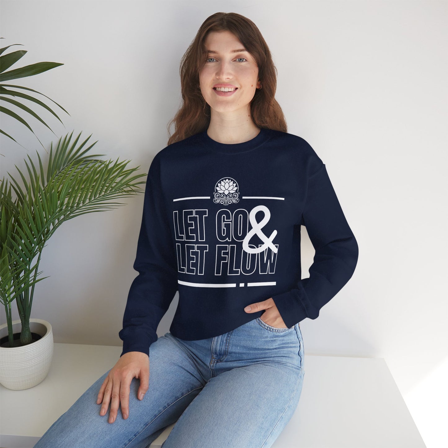 🌙Let Go & Let Flow - Calm Vibes Crewneck Sweatshirt