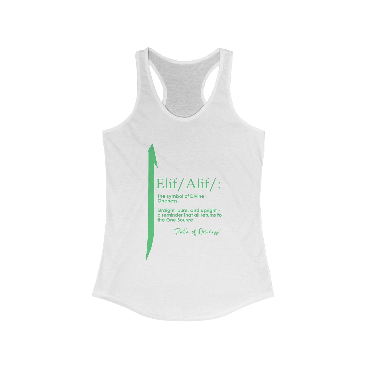 "Elif: A Symbol of Unity and Divine Strength" - Racerback Tank Top