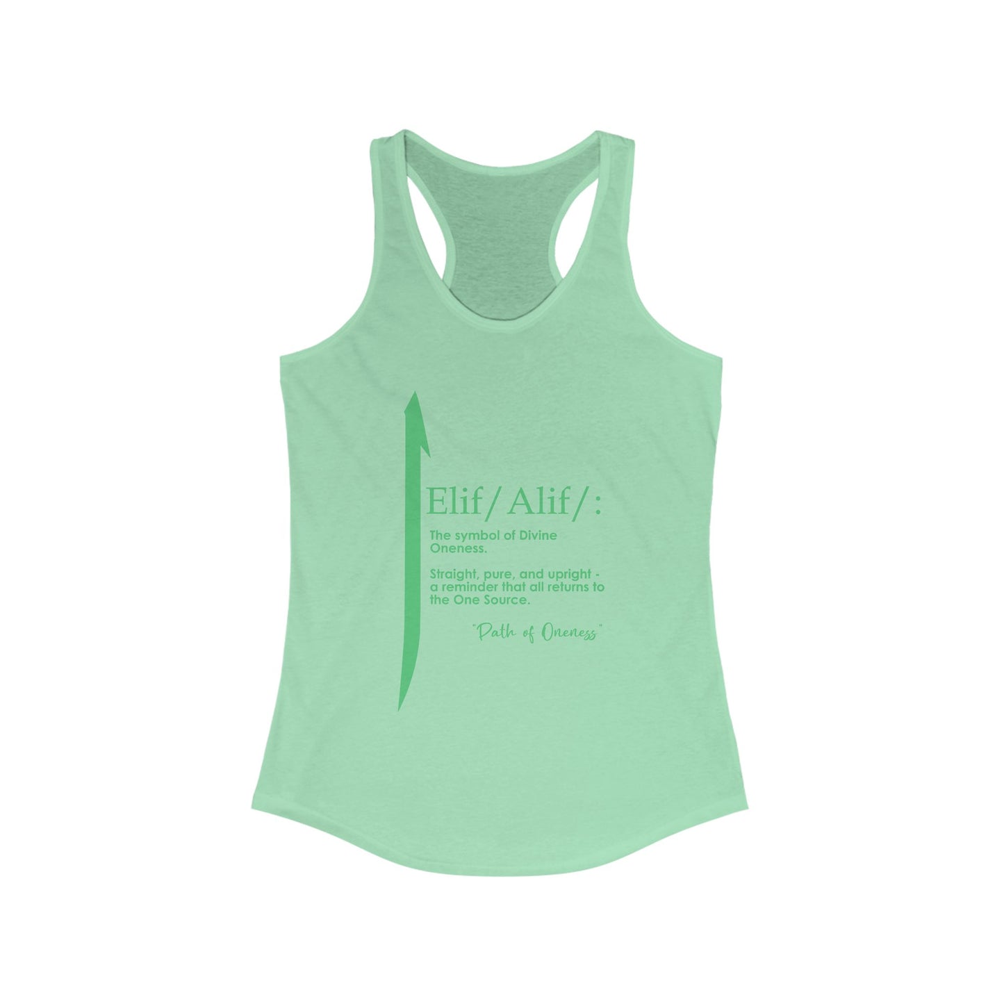 "Elif: A Symbol of Unity and Divine Strength" - Racerback Tank Top