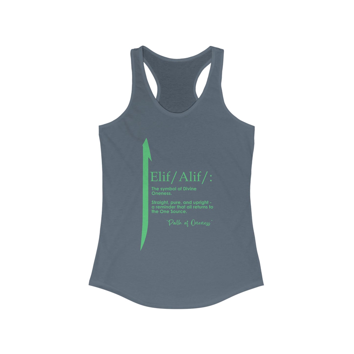 "Elif: A Symbol of Unity and Divine Strength" - Racerback Tank Top