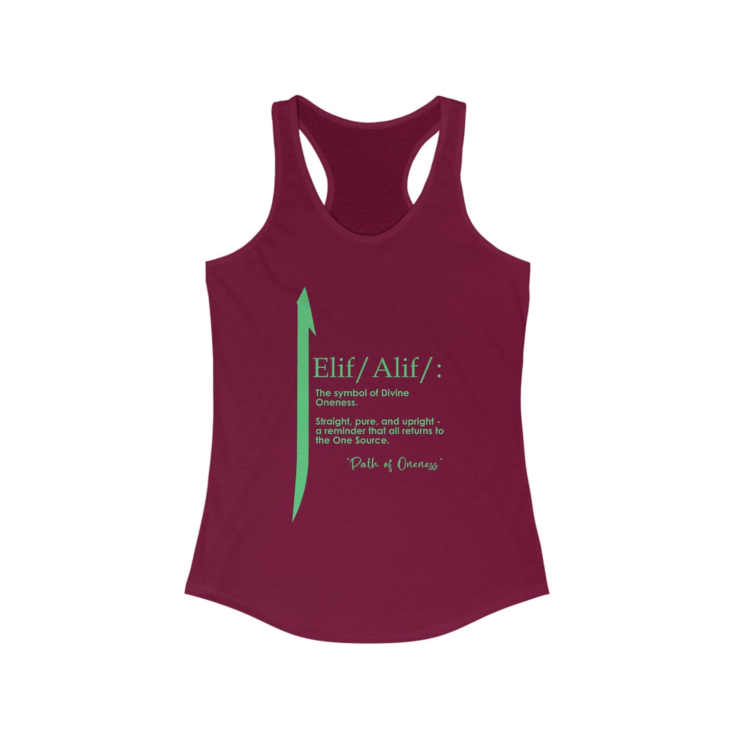 "Elif: A Symbol of Unity and Divine Strength" - Racerback Tank Top