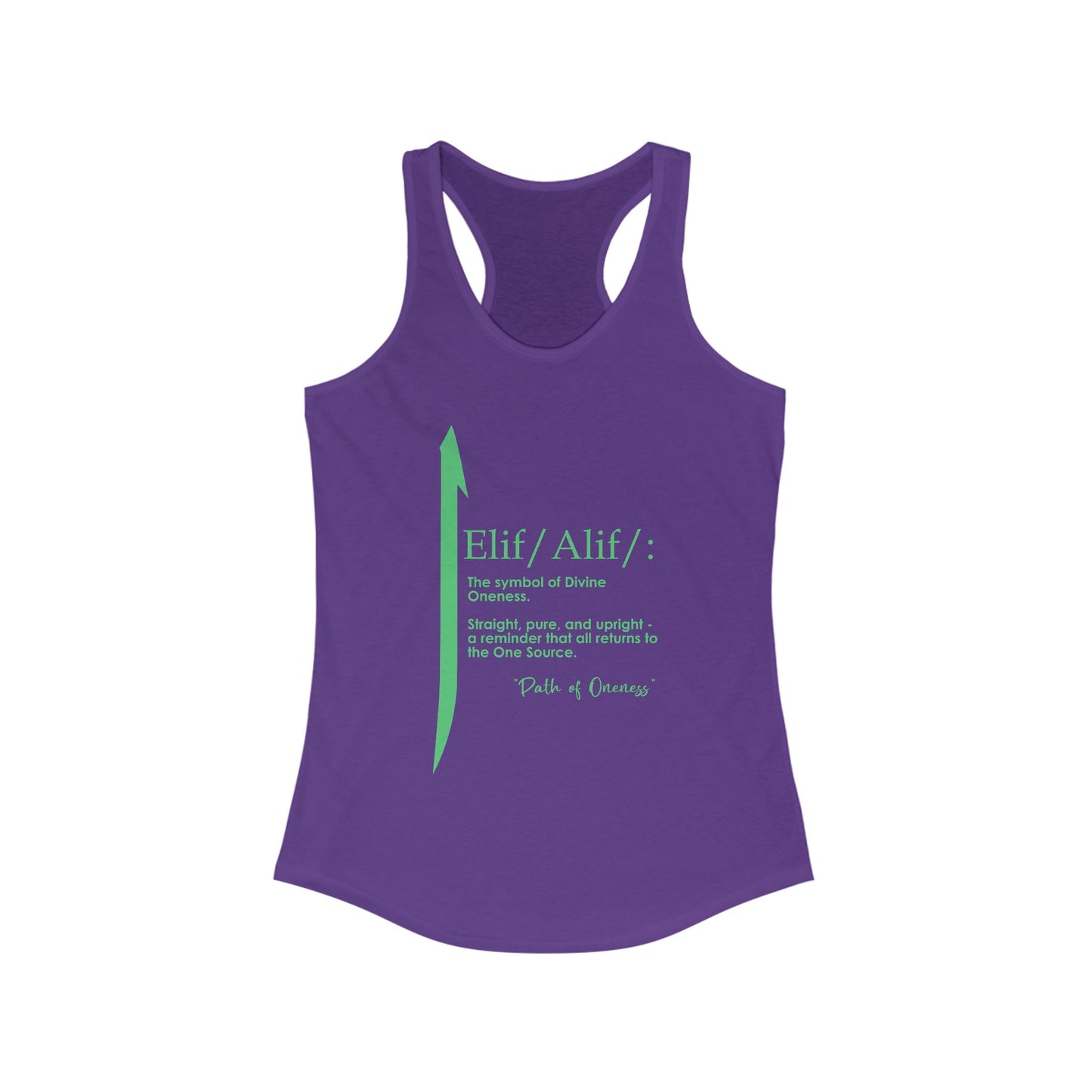 "Elif: A Symbol of Unity and Divine Strength" - Racerback Tank Top