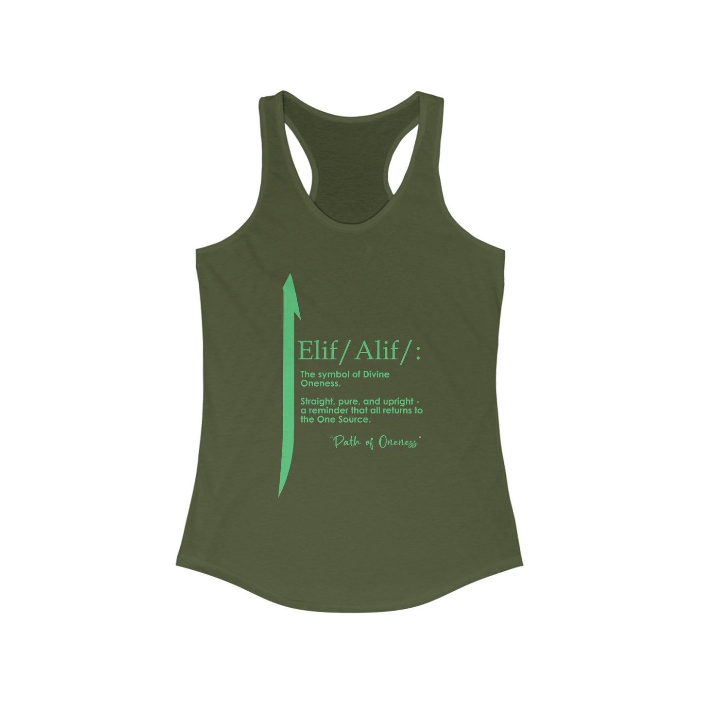"Elif: A Symbol of Unity and Divine Strength" - Racerback Tank Top