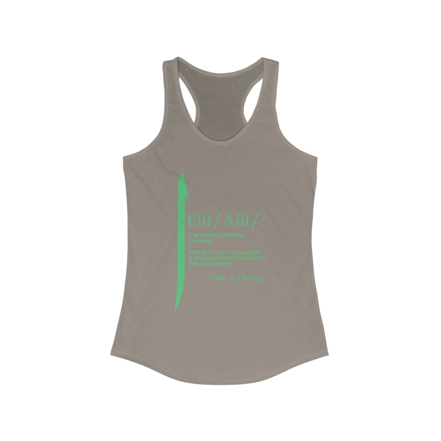 "Elif: A Symbol of Unity and Divine Strength" - Racerback Tank Top