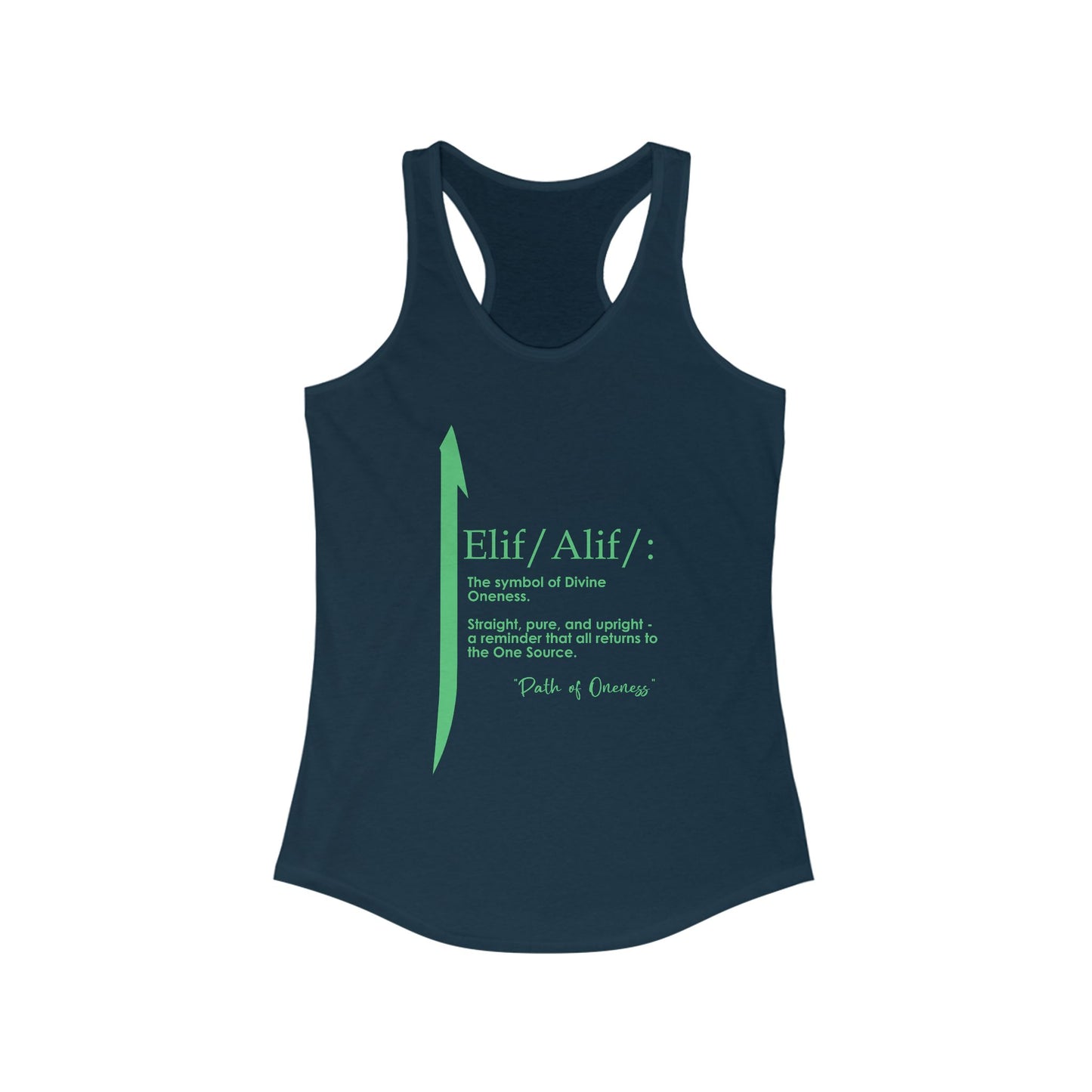 "Elif: A Symbol of Unity and Divine Strength" - Racerback Tank Top