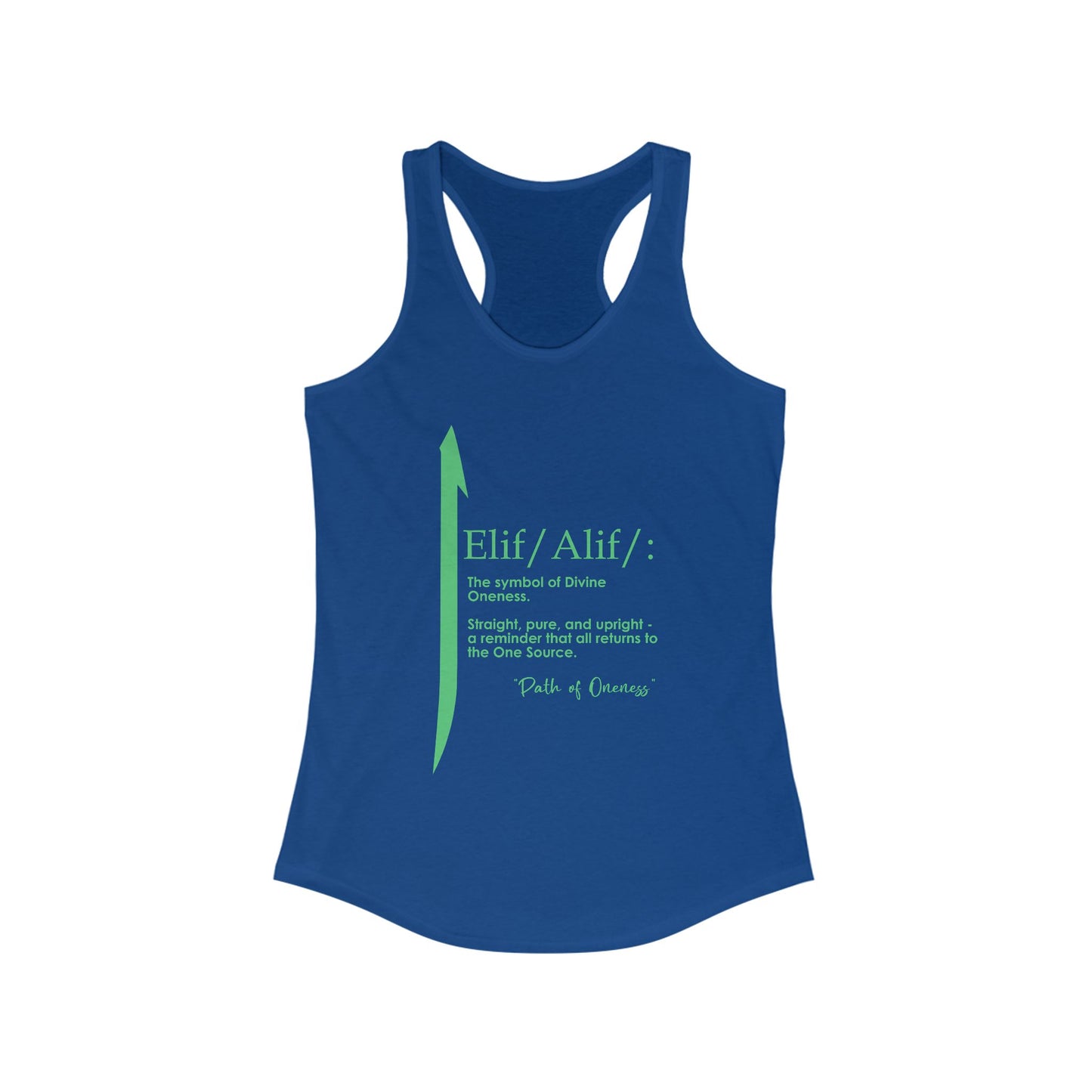 "Elif: A Symbol of Unity and Divine Strength" - Racerback Tank Top