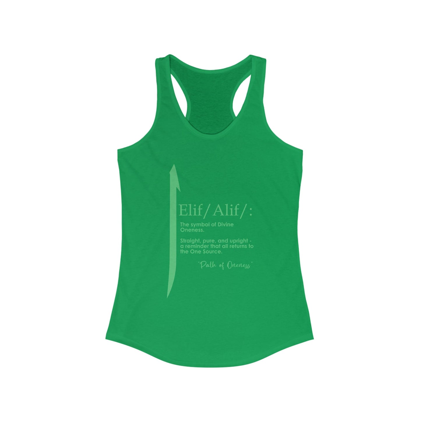 "Elif: A Symbol of Unity and Divine Strength" - Racerback Tank Top