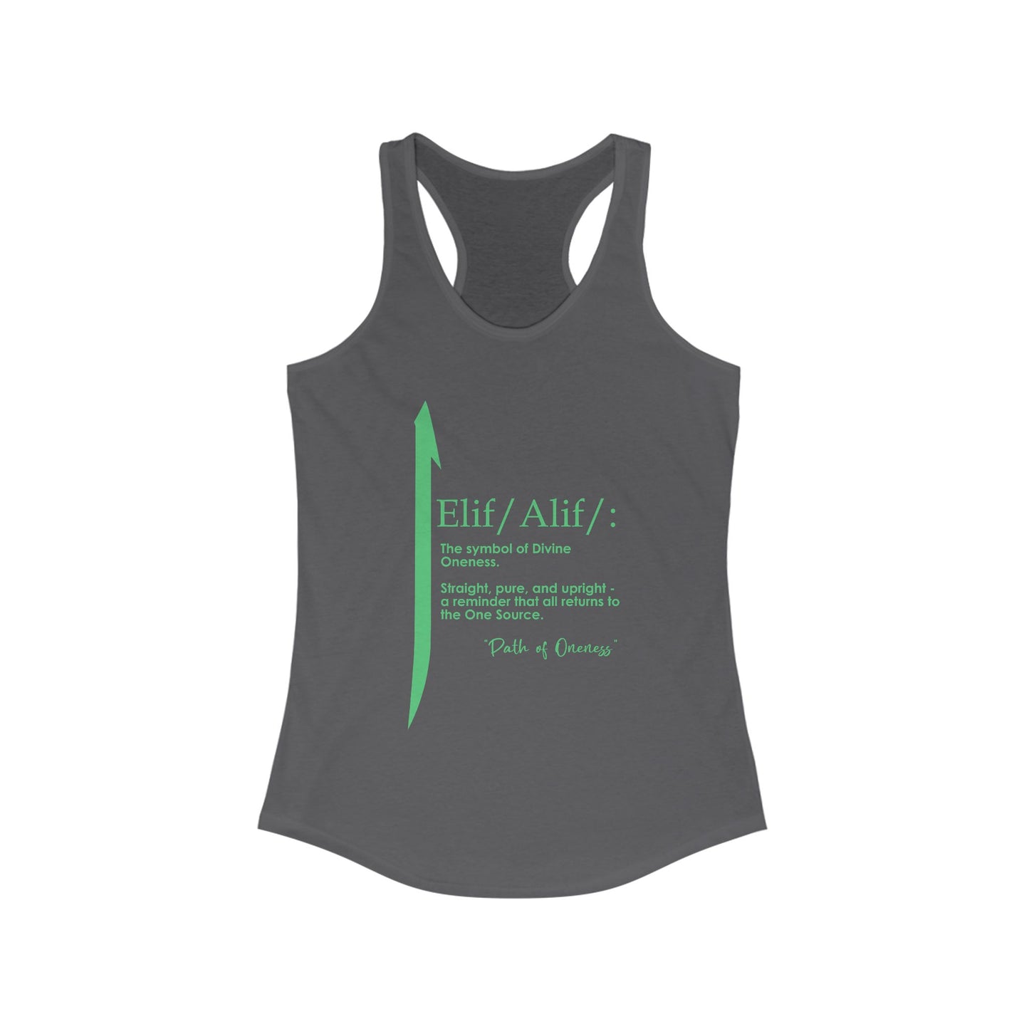 "Elif: A Symbol of Unity and Divine Strength" - Racerback Tank Top