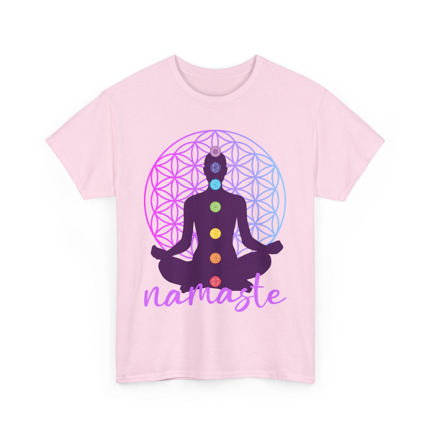 Namaste Within - Chakra Alignment Heavy Cotton Tee - Spiritual Meditation Shirt