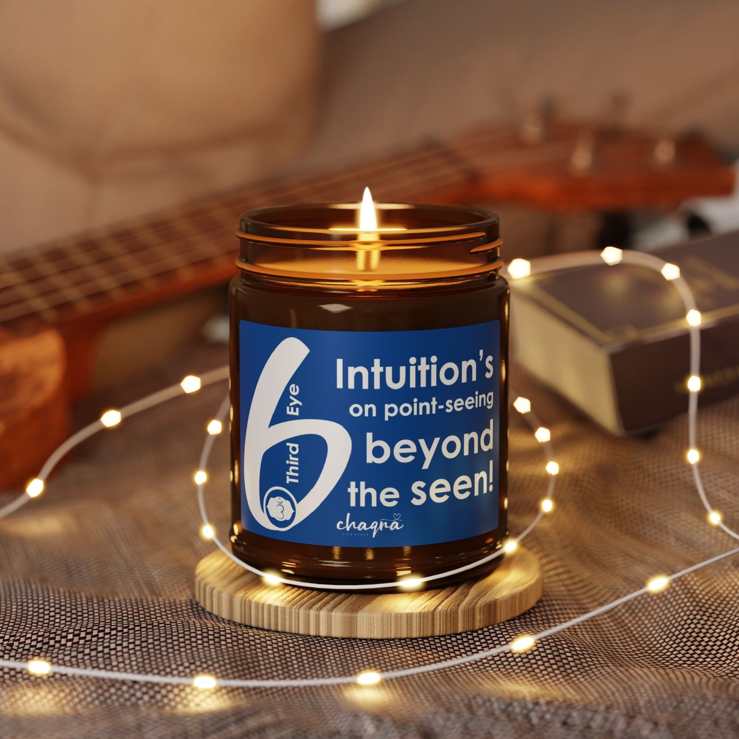 THIRD EYE CHAQRA Affirmation Candle 9oz. - "Intuition’s on point-seeing beyond the seen!" - Scented Soy Candle