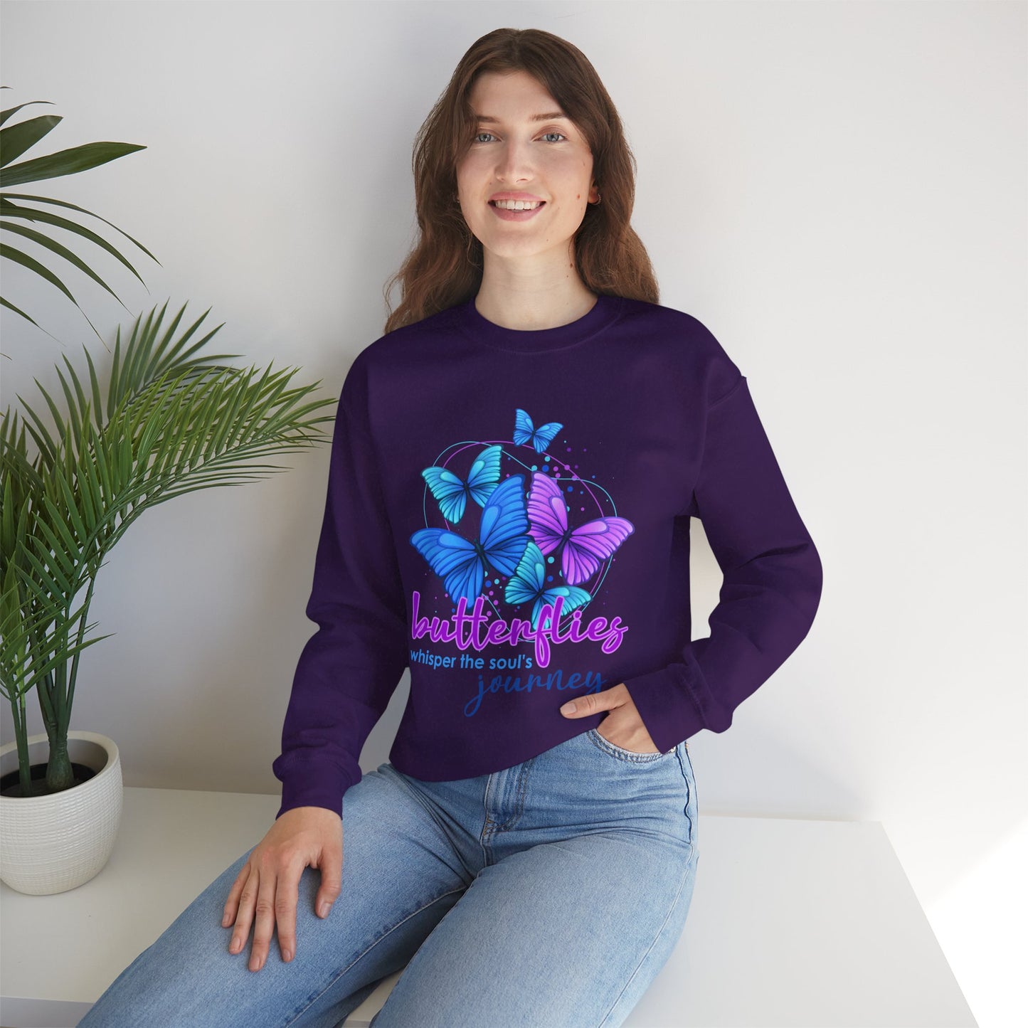 🦋Butterfly Whispers - The Soul’s Journey Crewneck Sweatshirt