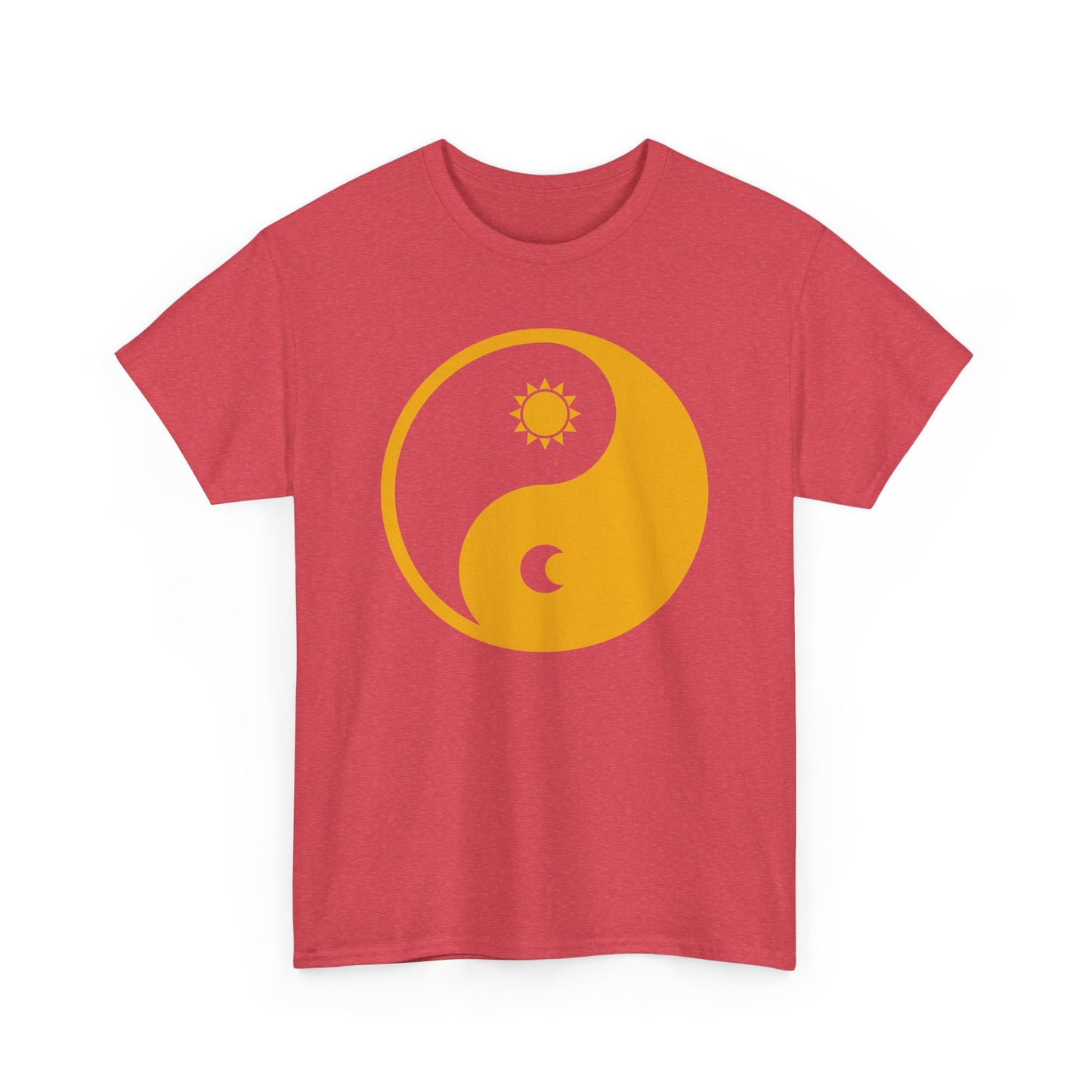 🌞🌜YinYang Solar Lunar Heavy Cotton Tee - Harmony in Balance