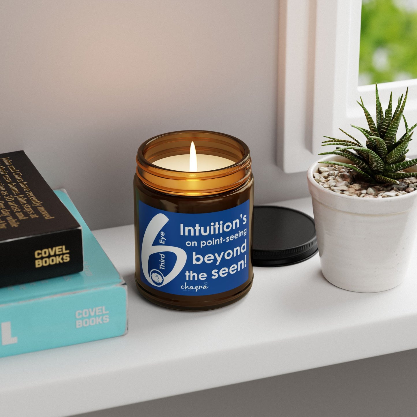 THIRD EYE CHAQRA Affirmation Candle 9oz. - "Intuition’s on point-seeing beyond the seen!" - Scented Soy Candle