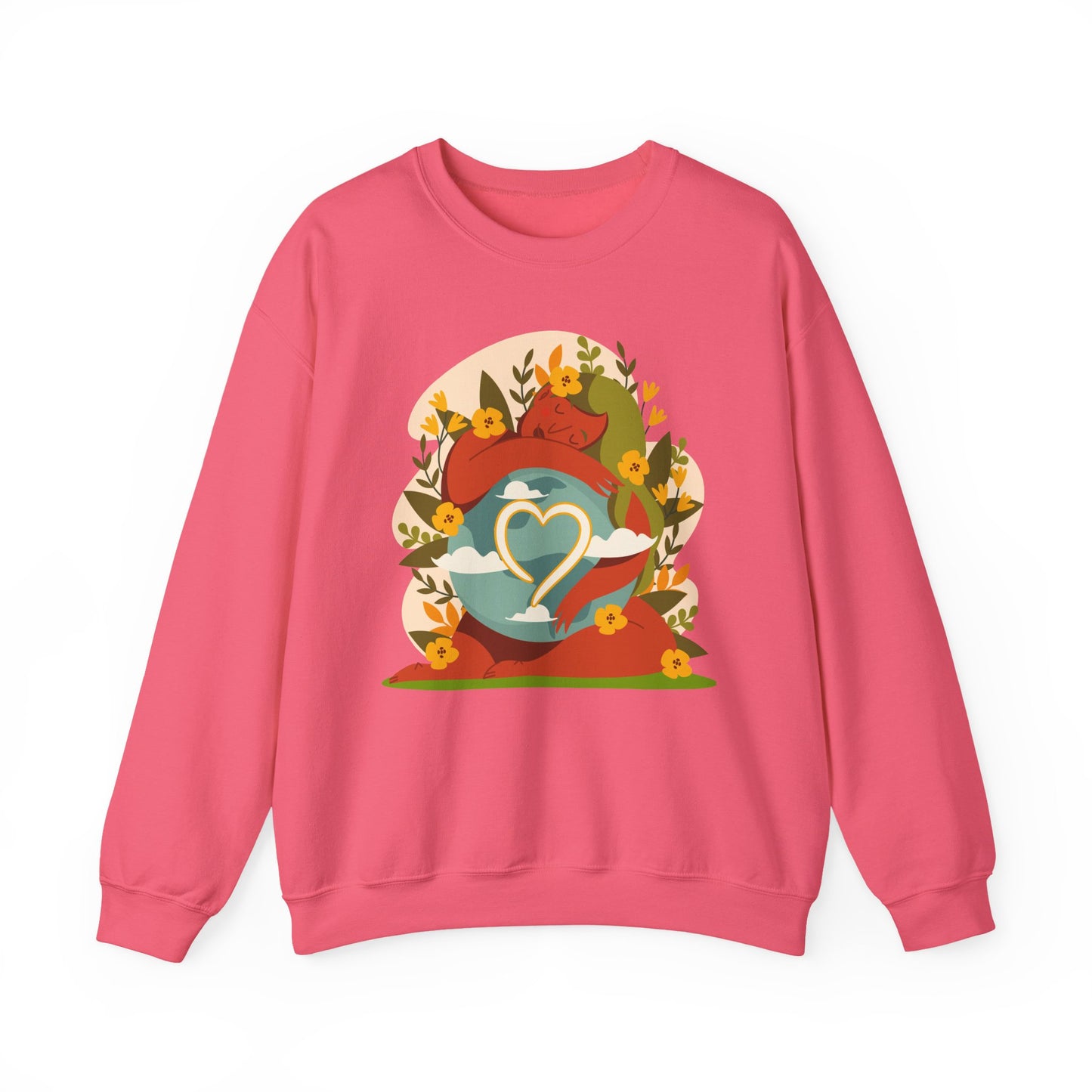 🌸She Who Holds the World - Mother Earth Embrace Sweatshirt