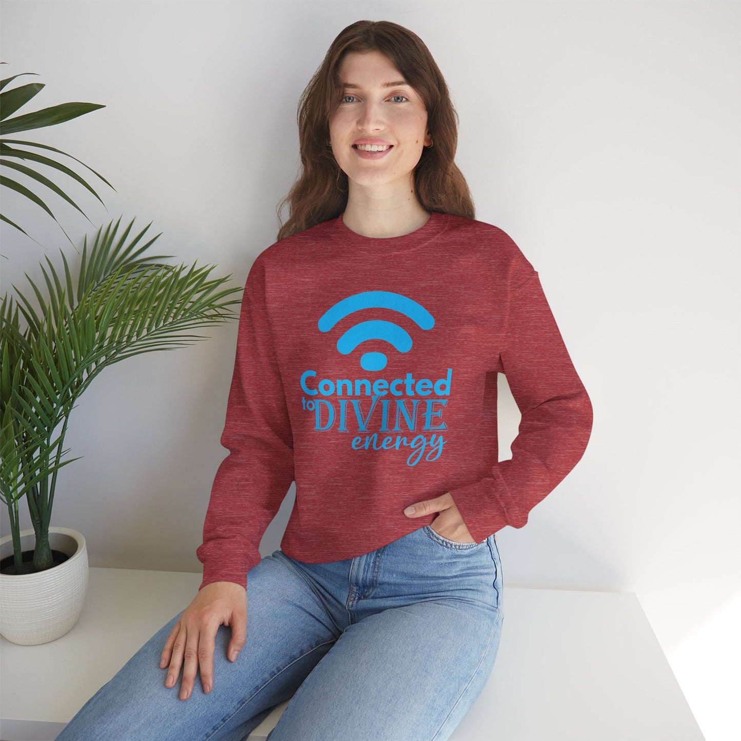 📶Divine Signal - Stay Spiritually Connected Crewneck Sweatshirt
