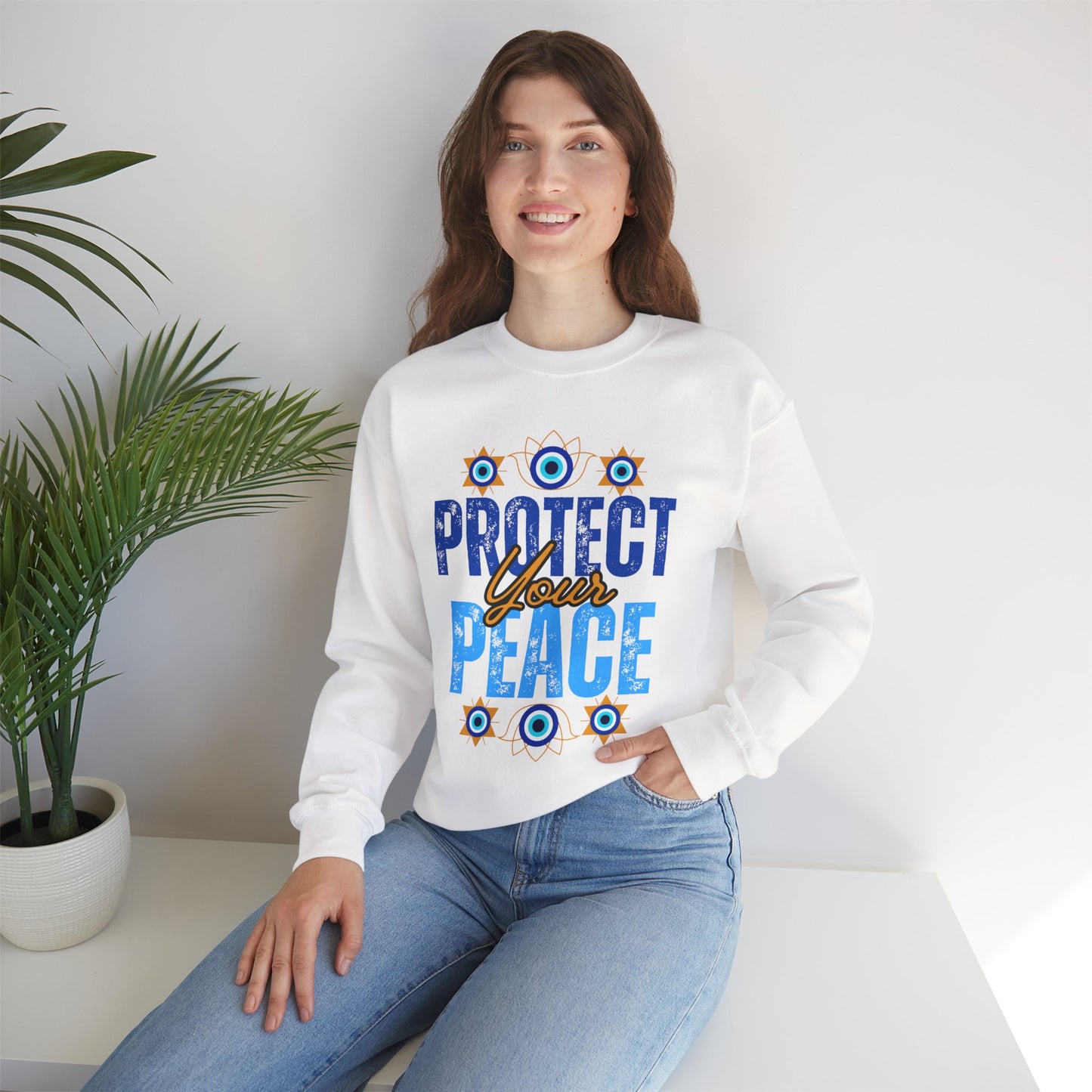 🧿Sacred Guard - Protect Your Peace Crewneck Sweatshirt