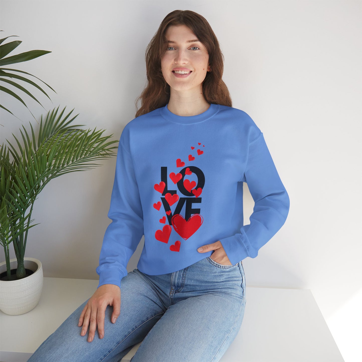 💖Love Woven in Hearts Crewneck Sweatshirt