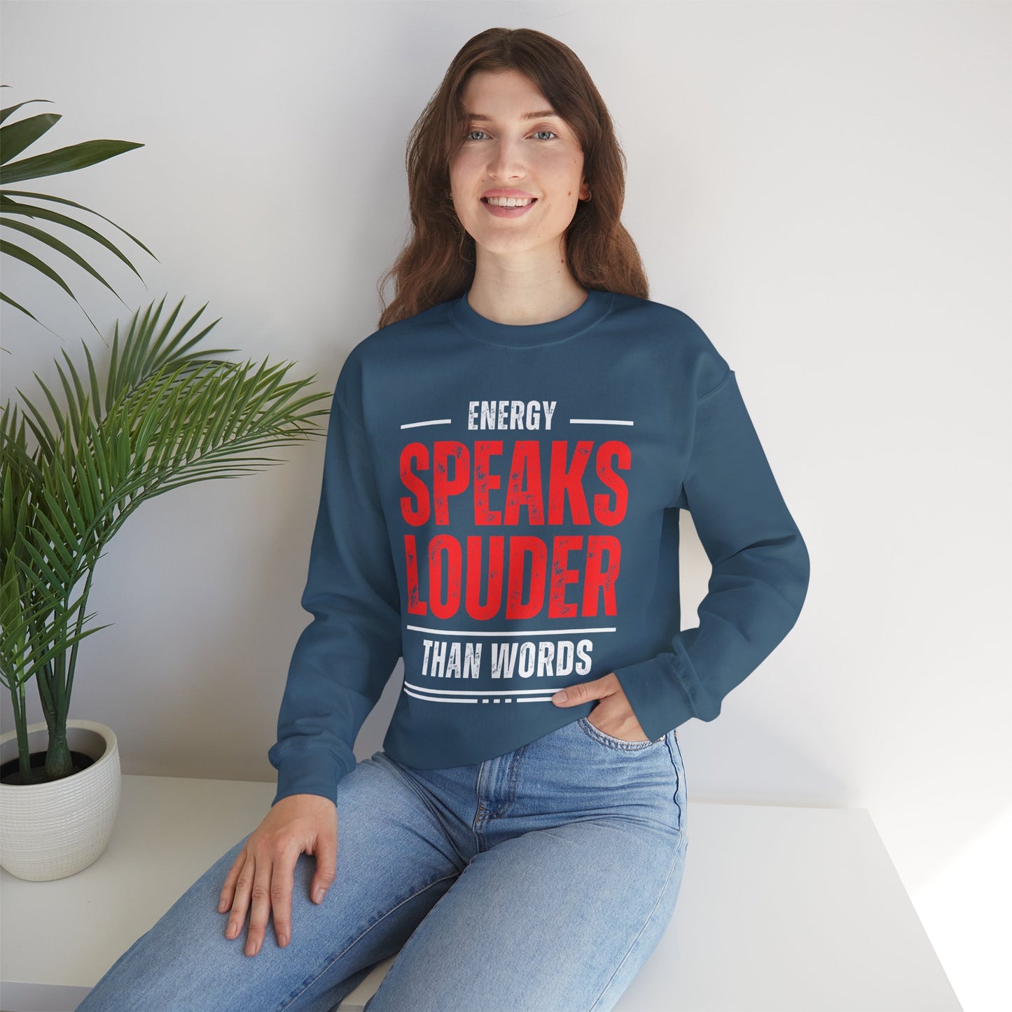 🔮Energy Speaks Louder - Vibrational Wisdom Crewneck Sweatshirt
