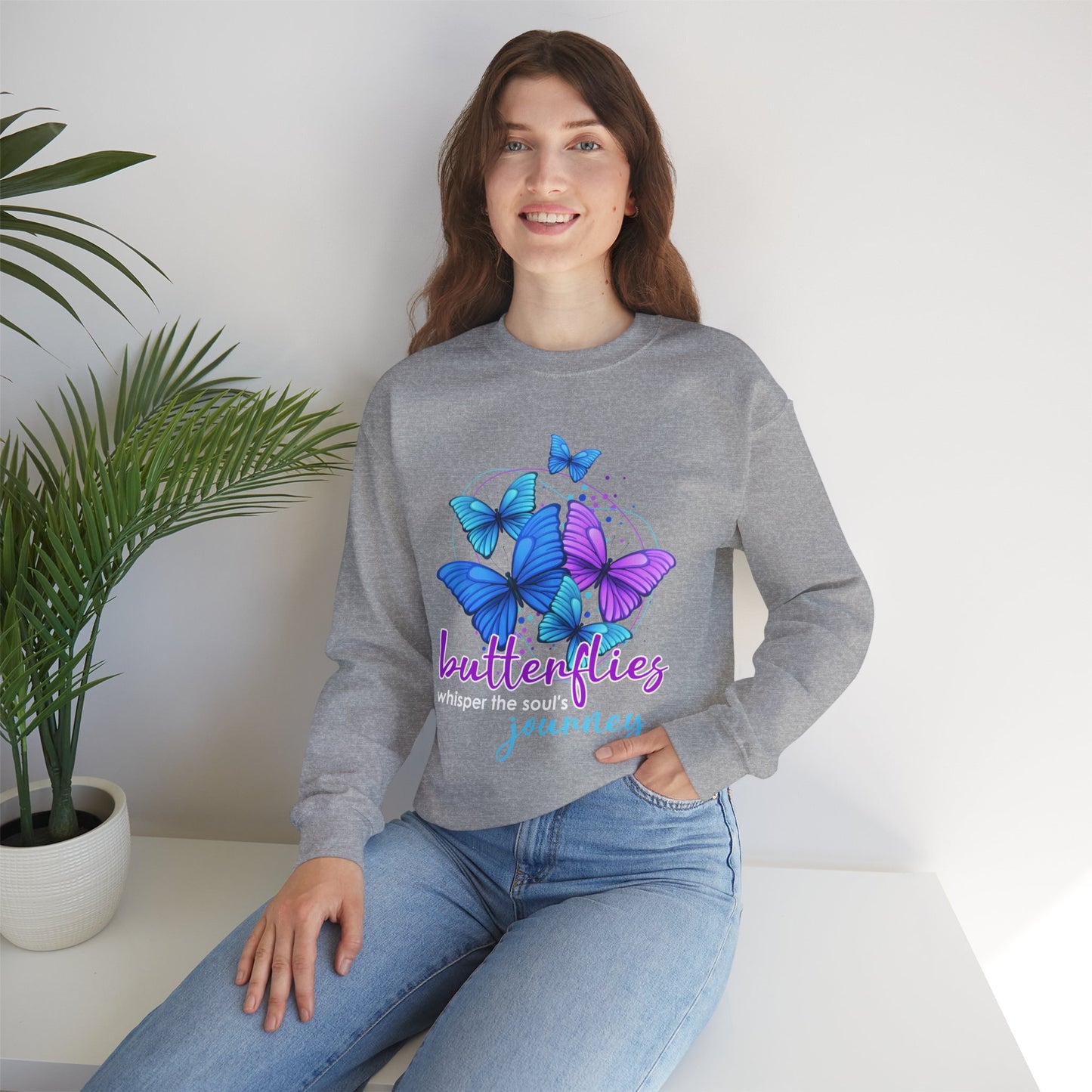 🦋Butterfly Whispers - The Soul’s Journey Crewneck Sweatshirt