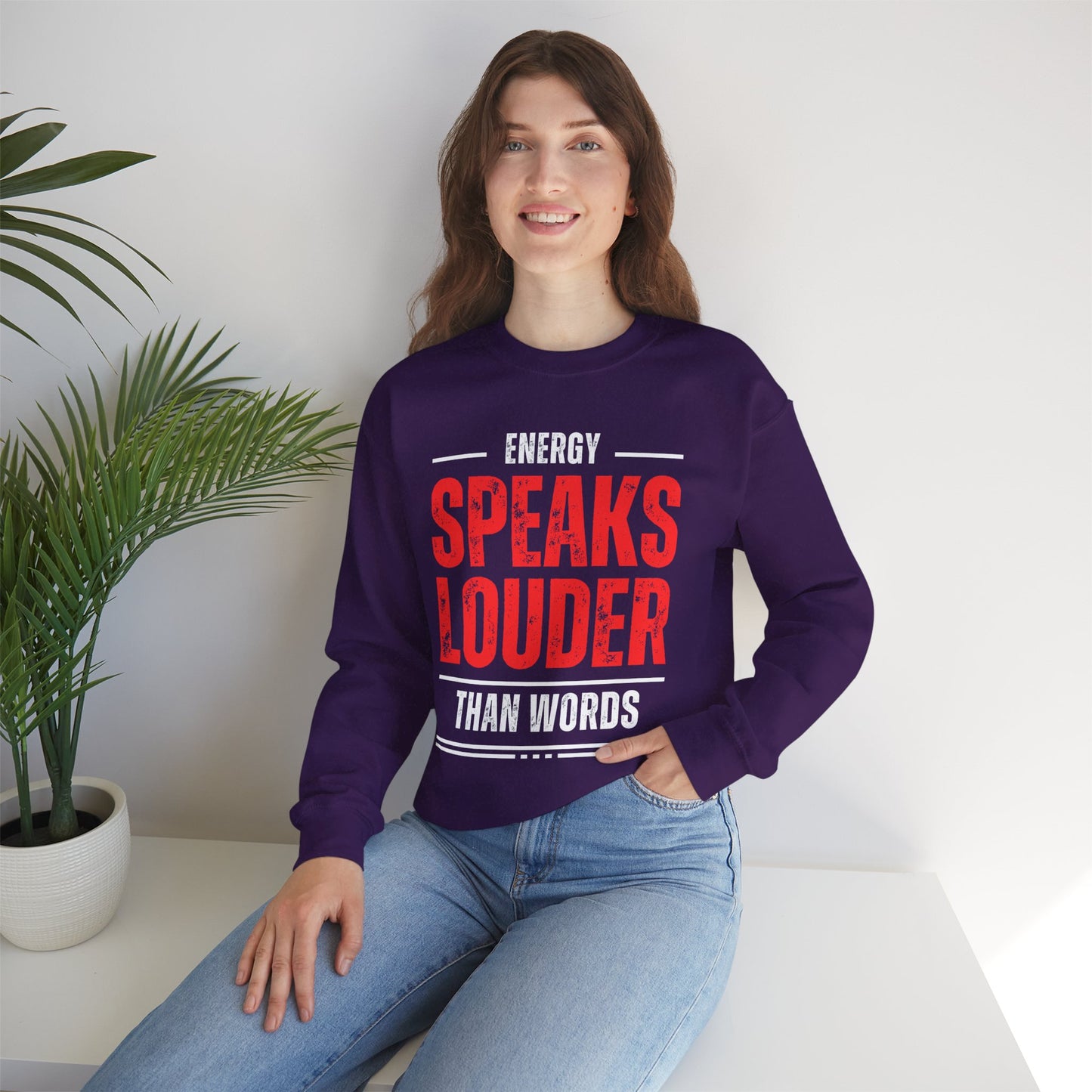 🔮Energy Speaks Louder - Vibrational Wisdom Crewneck Sweatshirt