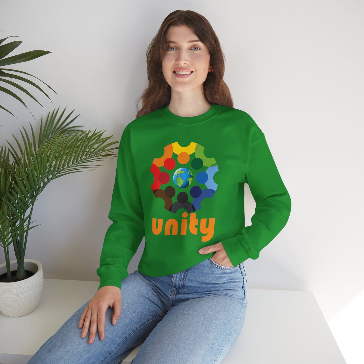 🌐UNITY — One Earth. One Circle. One Heart. - Crewneck Sweatshirt