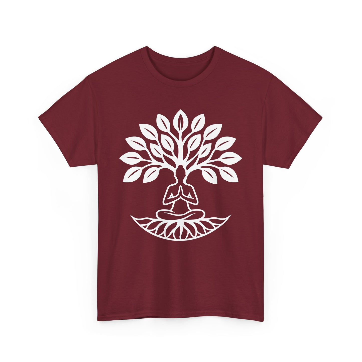 "Rooted in Presence" - Tree of Life & Meditative Balance Heavy Cotton Tee