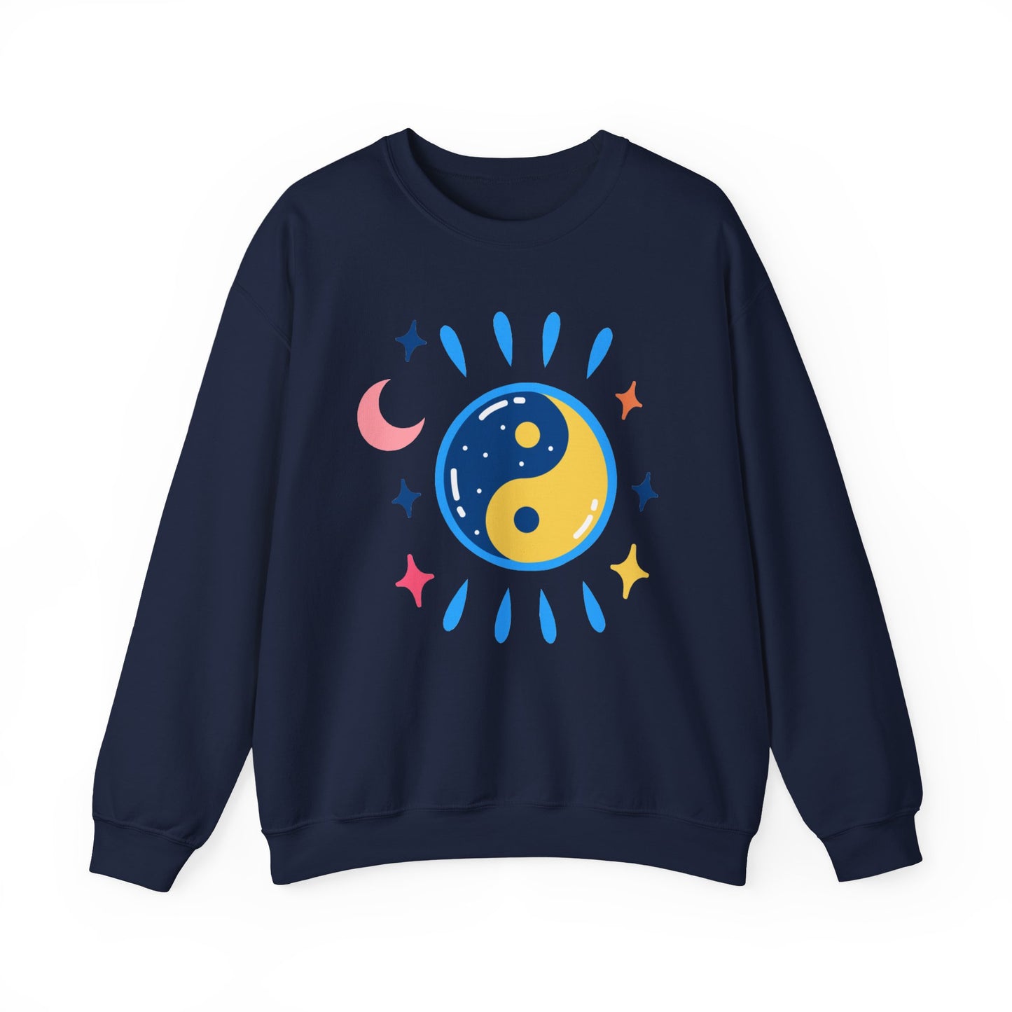 🌗Lunar Balance - Cosmic Flow Crewneck Sweatshirt