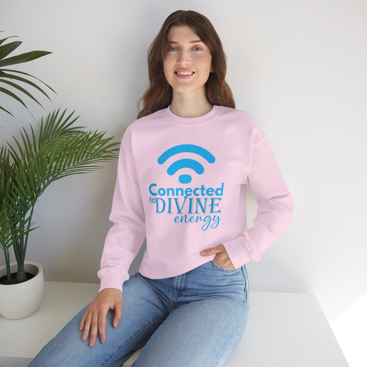 📶Divine Signal - Stay Spiritually Connected Crewneck Sweatshirt