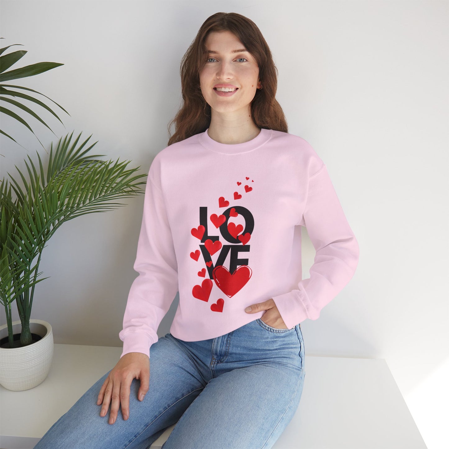 💖Love Woven in Hearts Crewneck Sweatshirt