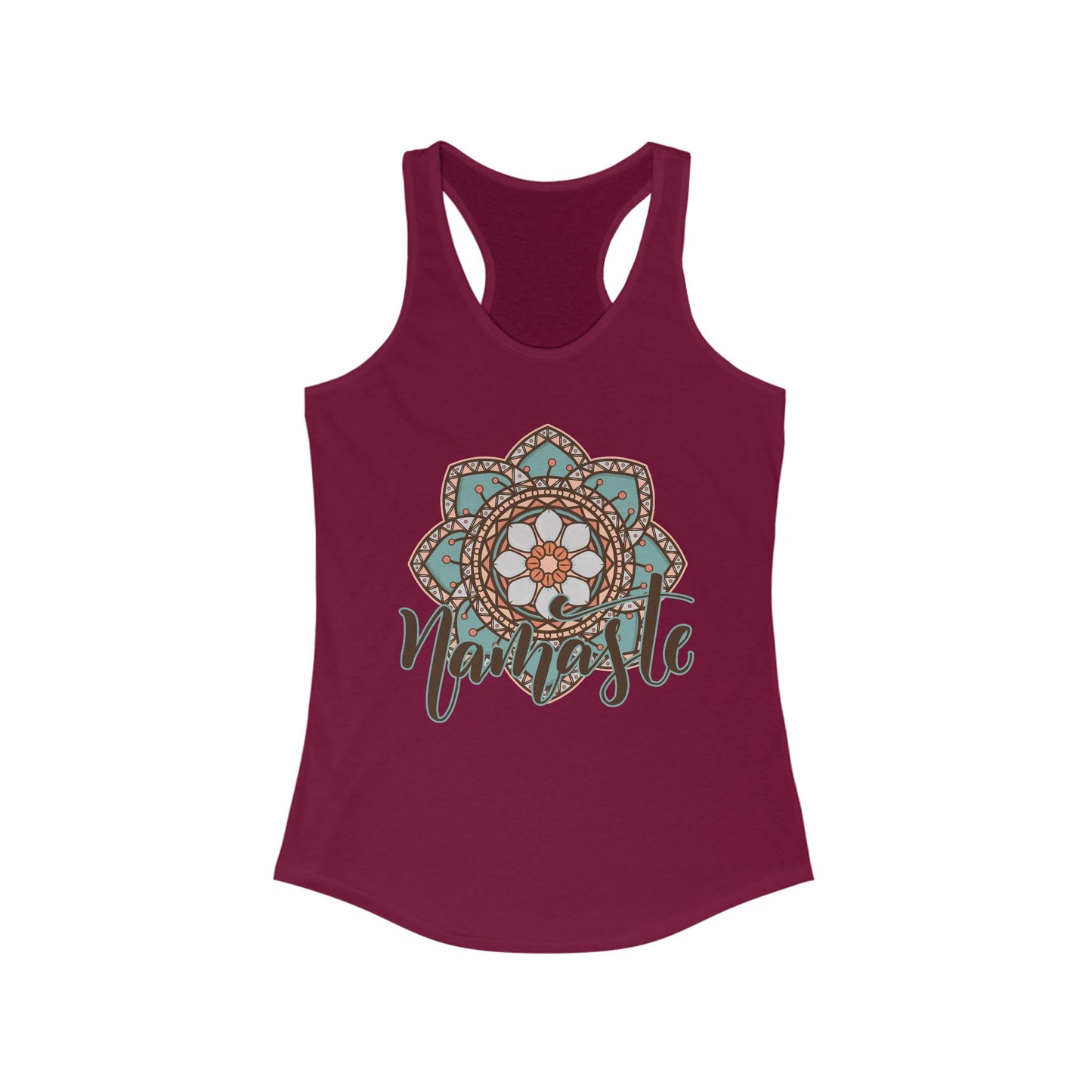 "Namaste Mandala" Racerback Tank - BOHO-Inspired Activewear for Mindful Living