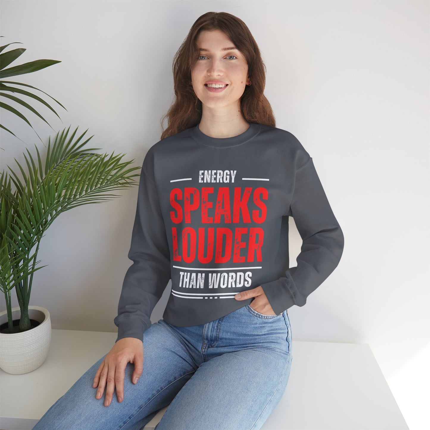 🔮Energy Speaks Louder - Vibrational Wisdom Crewneck Sweatshirt