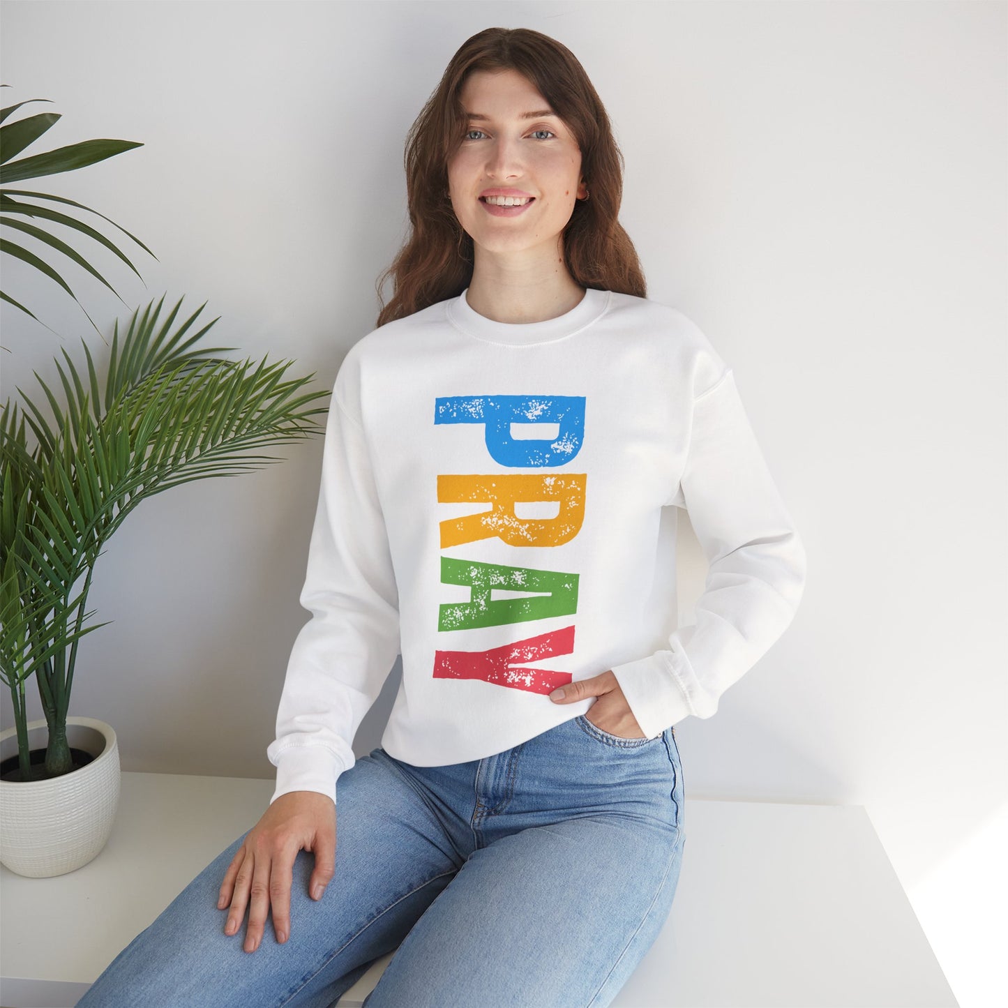 🌈Bold in Faith - PRAY Crewneck Sweatshirt
