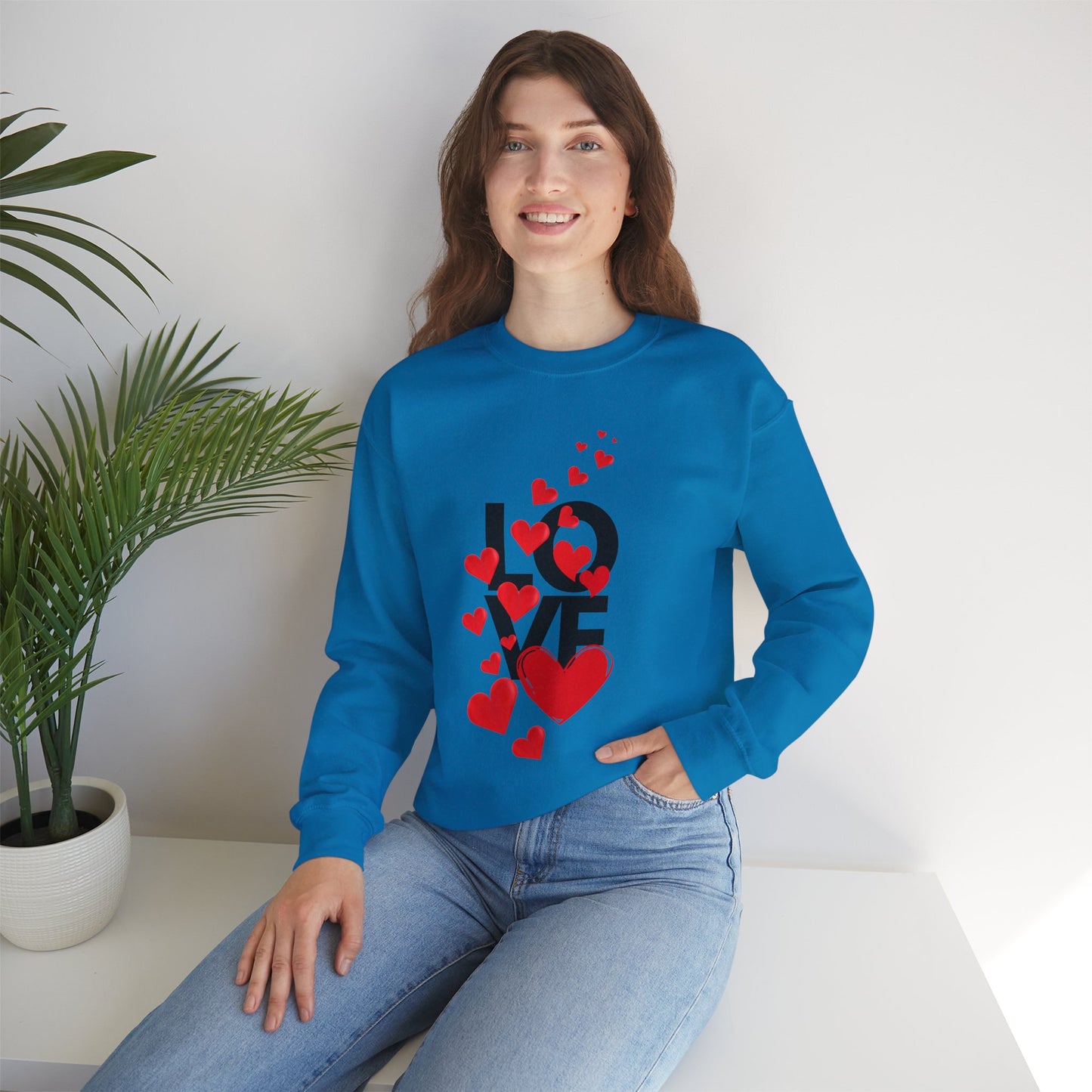 💖Love Woven in Hearts Crewneck Sweatshirt
